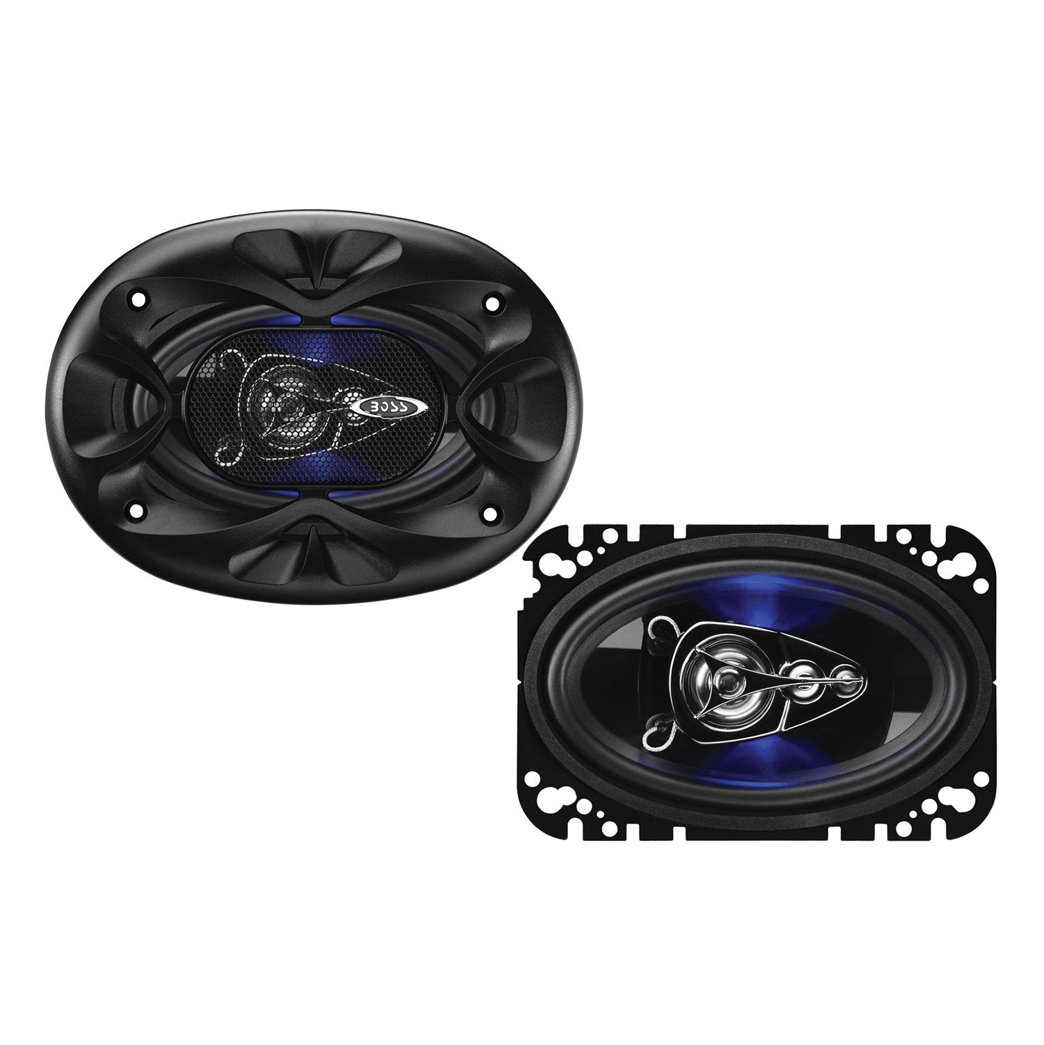 Boss 4 x 6" 4 Way 250W Full Range Speakers and 6.5" 400W Coaxial Speakers (Pair)