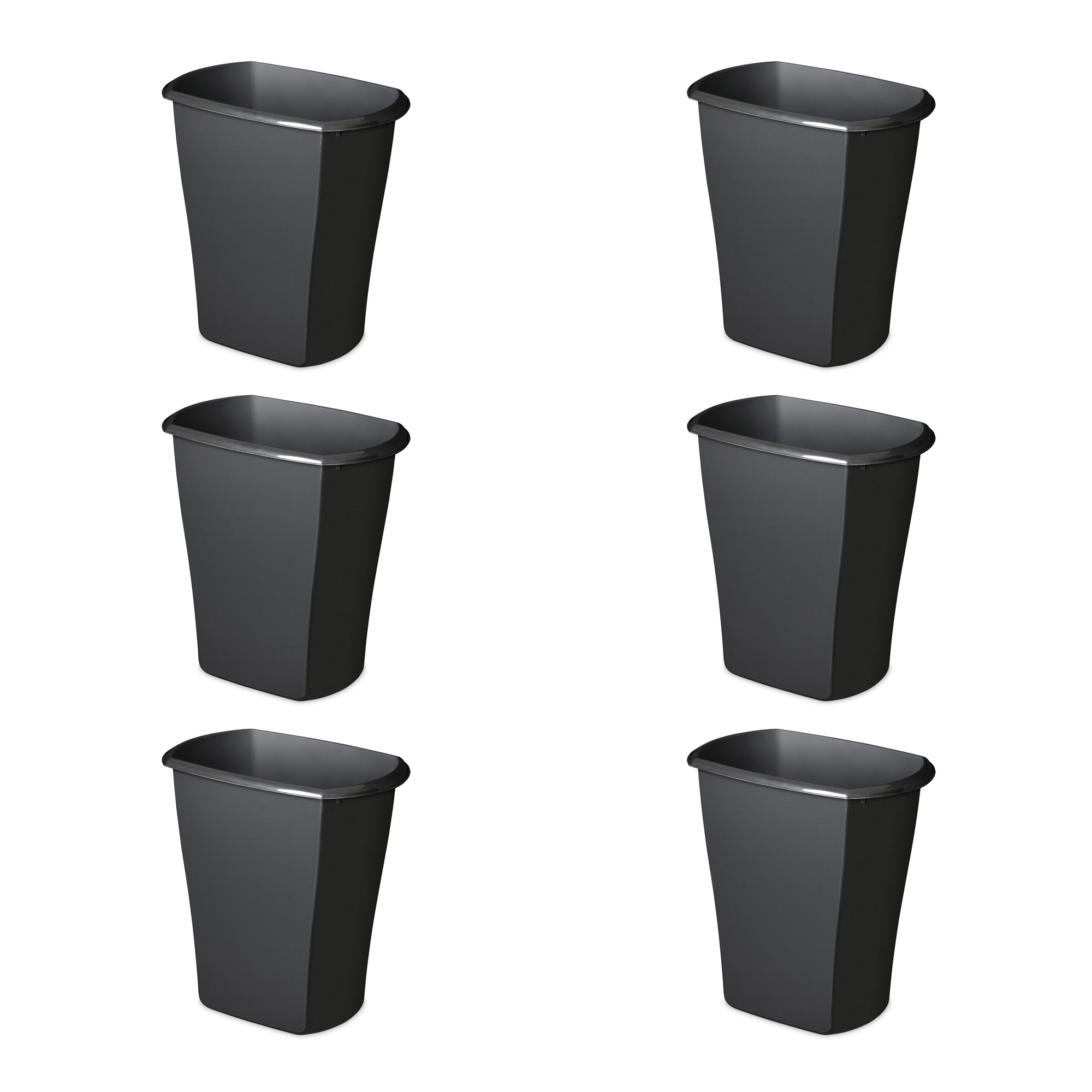 Sterilite 10539006 10 Gallon Ultra Plastic Wastebasket Trash Can, Black - VMInnovations