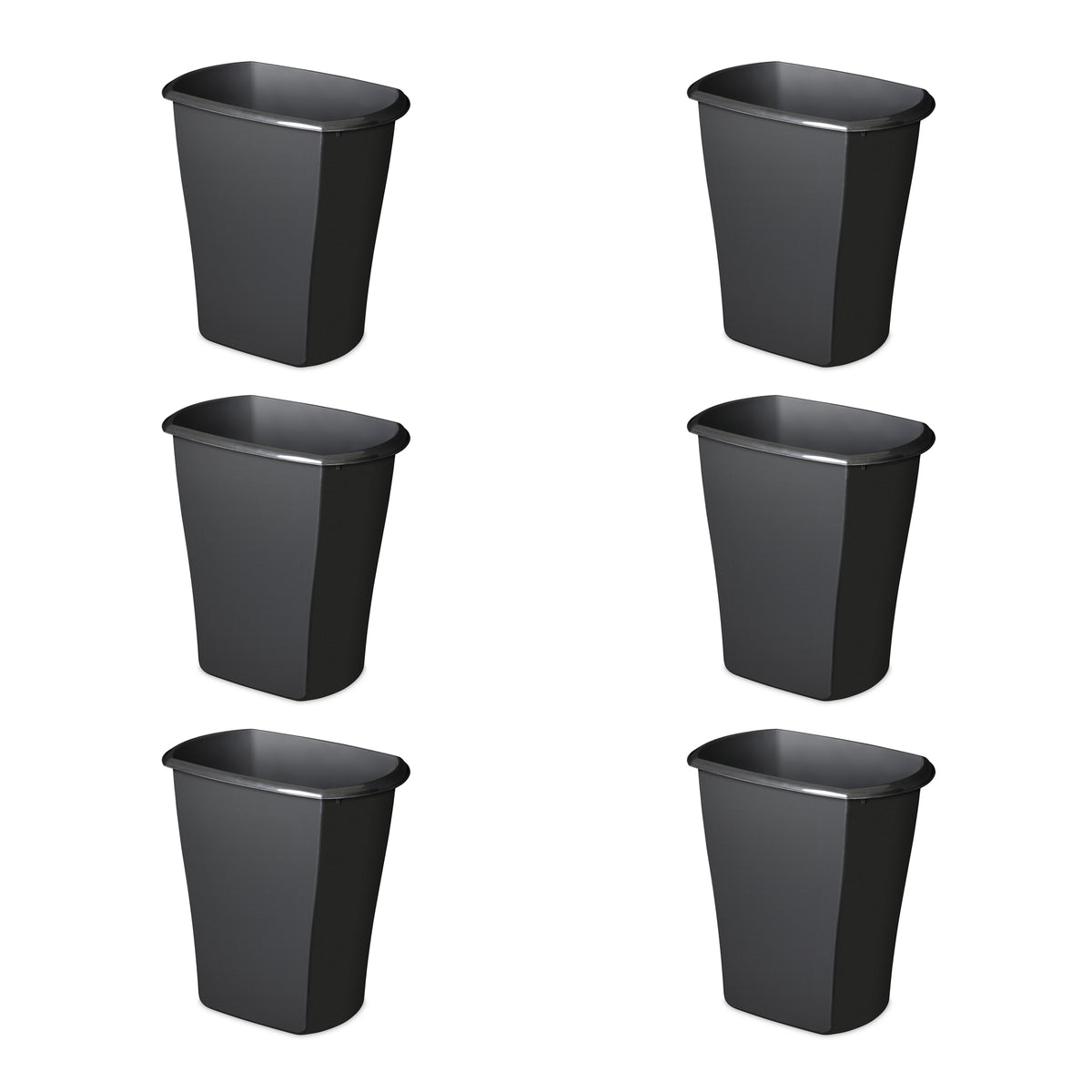Sterilite 10539006 10 Gallon Ultra Plastic Wastebasket Trash Can, Black