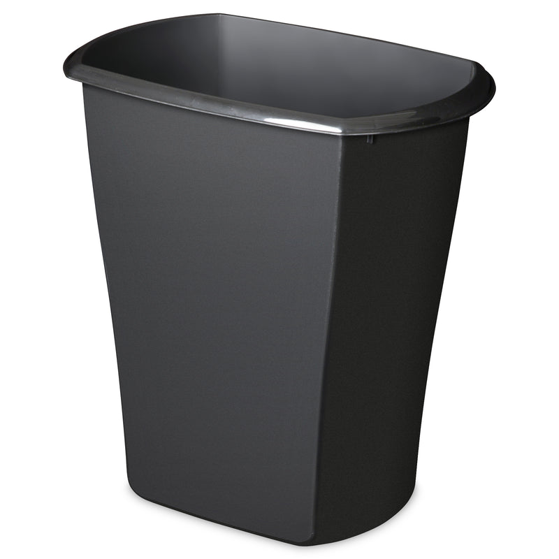 Sterilite 10539006 10 Gallon Ultra Plastic Wastebasket Trash Can, Black (6 Pack)