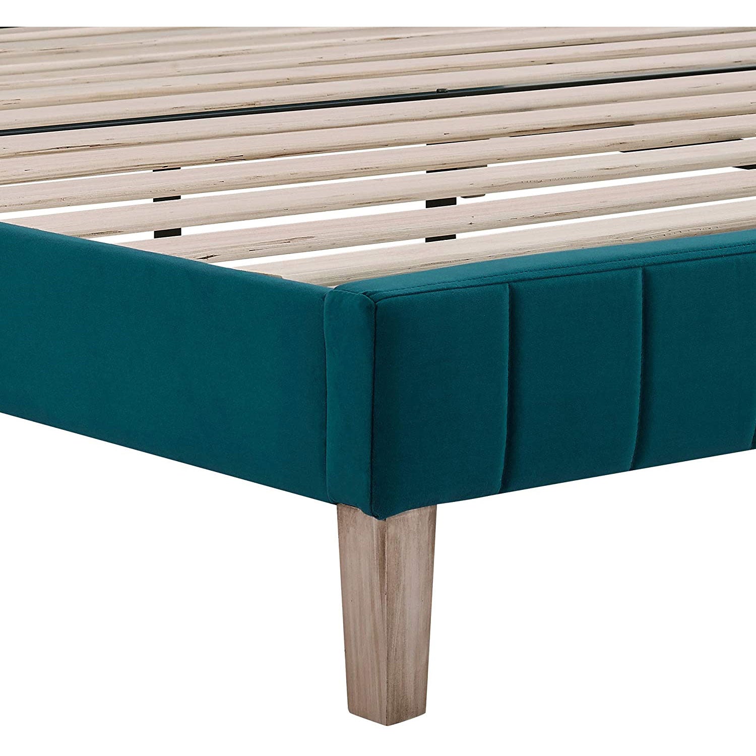 Classic Brands Chicago Modern Tufted Upholstered Platform Bed Frame, Full, Teal