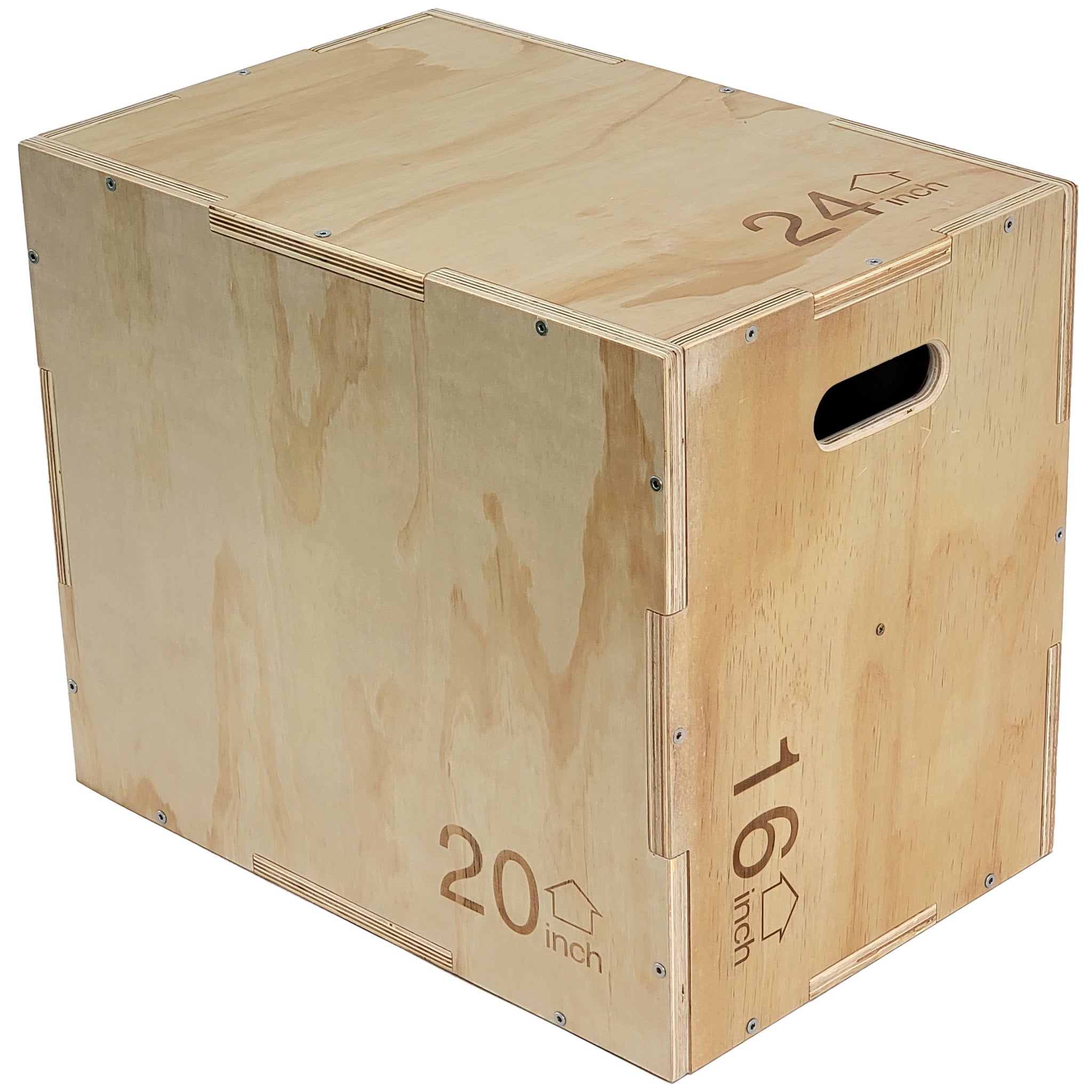 Fitvids 16"x20"x24" Wooden Plyo Box Jump Exercise Platform Workout Equipment