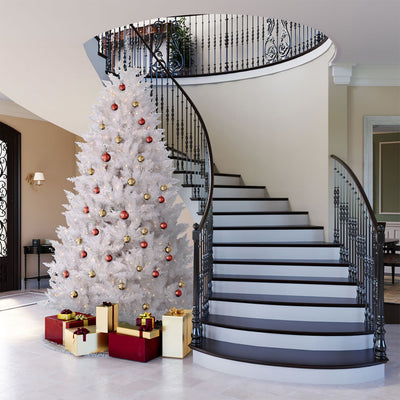Vickerman Sparkle Spruce 3.5 Foot Artificial Pre Dura Lit Christmas Tree, White