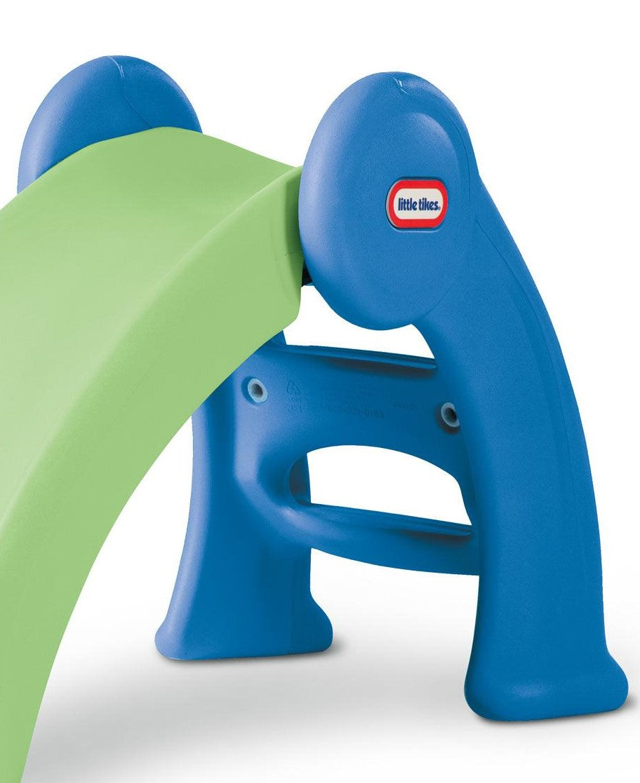 Little Tikes Junior Toddler Starter Play Slide with Easy Fold-up Storage, Green