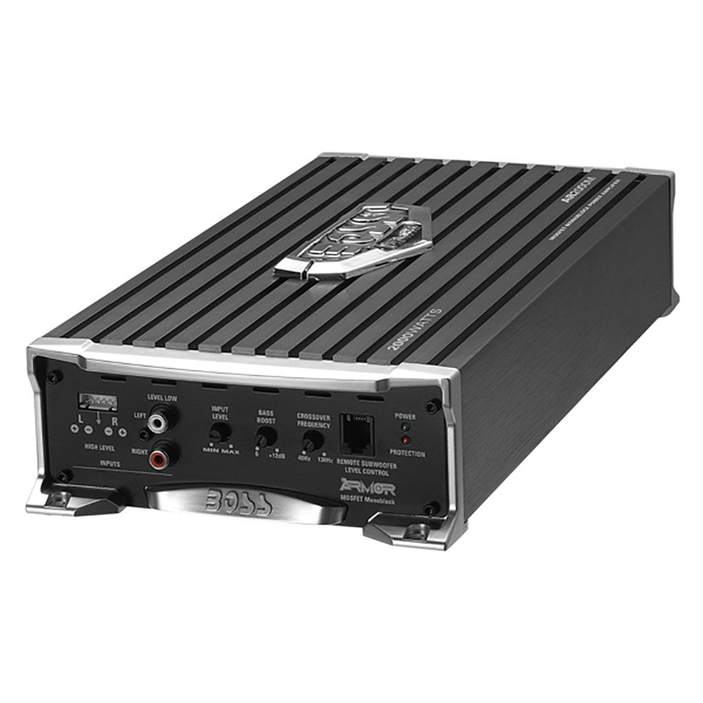Boss AR2000M 2000 Watt 2 Ohm Mono Audio Amplifier and QPower 15" Sub Enclosure - VMInnovations