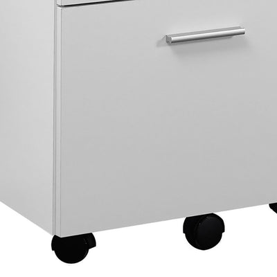 Monarch 3 Drawer Rolling Portable Filing Cabinet, White (2 Pack)