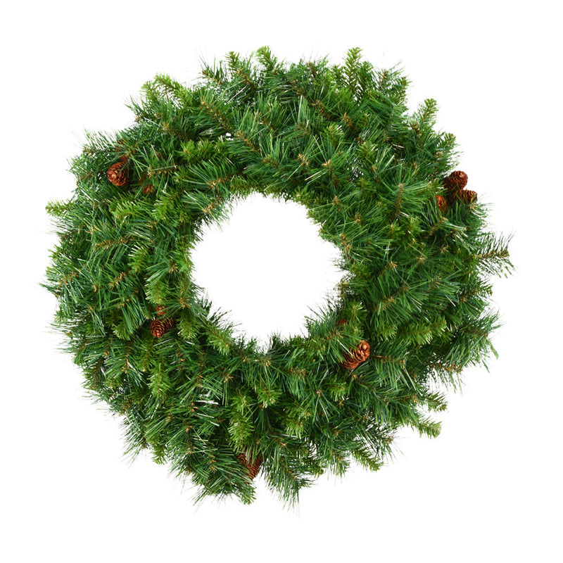 Vickerman Cheyenne Pine 60" Artificial Unlit Holiday Christmas Wreath, 40 Cones