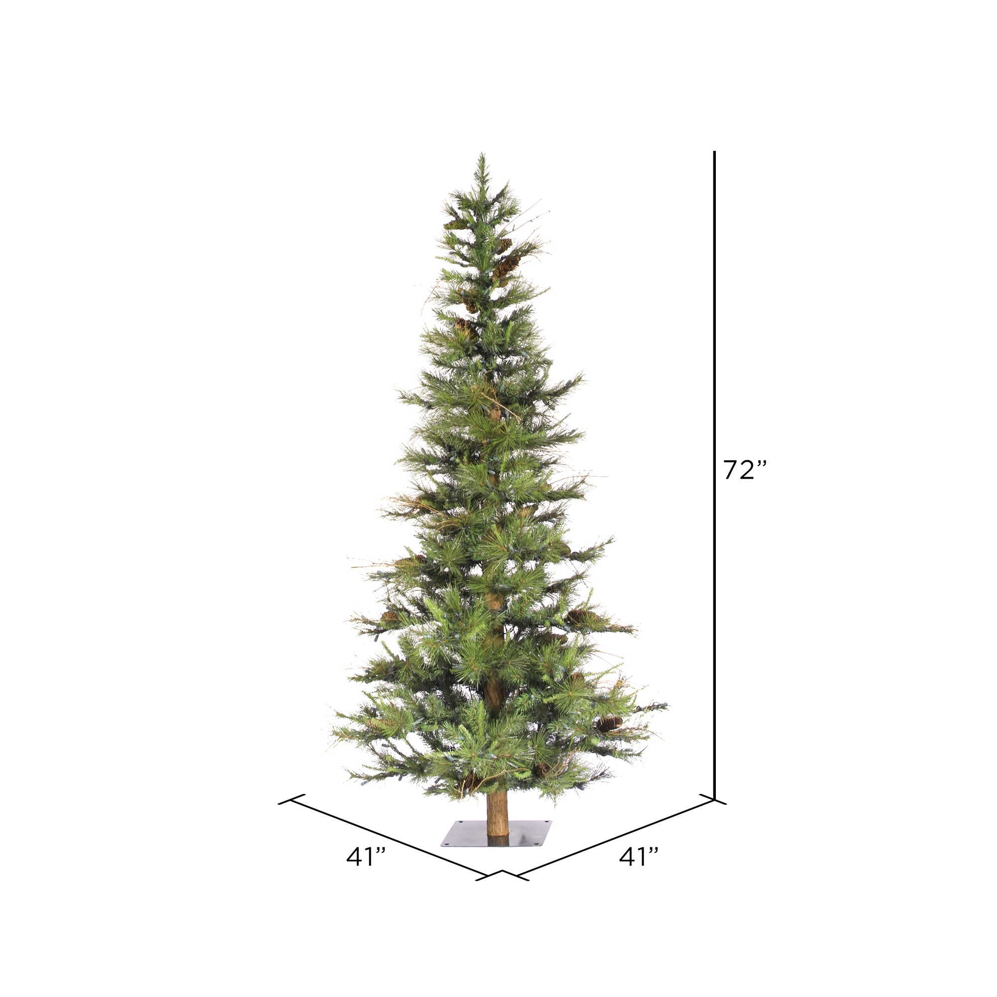Vickerman Ashland 6 Foot Unlit Slim Pencil Artificial Christmas Tree (Open Box) - VMInnovations