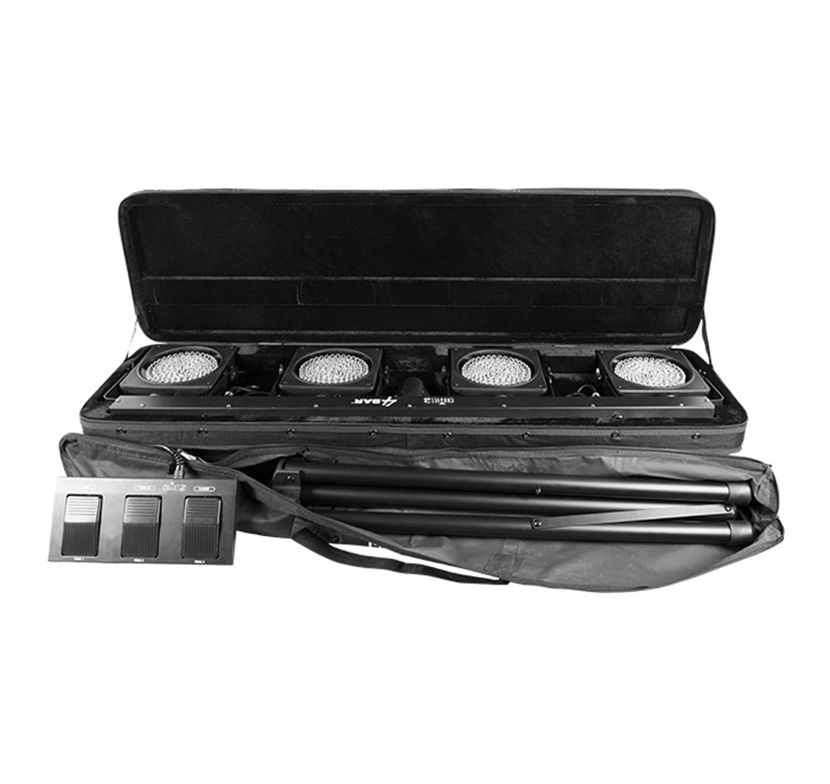 CHAUVET 4 BAR LED Stage Light System w/ Case, Foot Switch & Tripod (Refurbished)