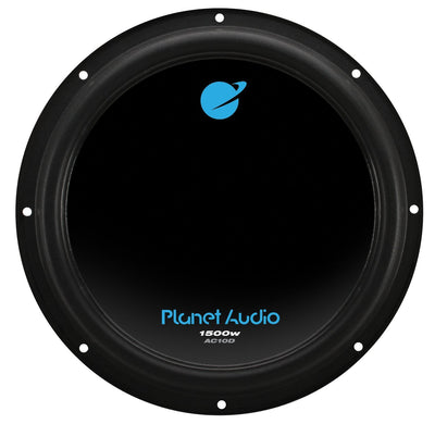 QPower Single 10 Inch Vented Shallow Sub Box & Planet Audio 1500 Watt Subwoofer