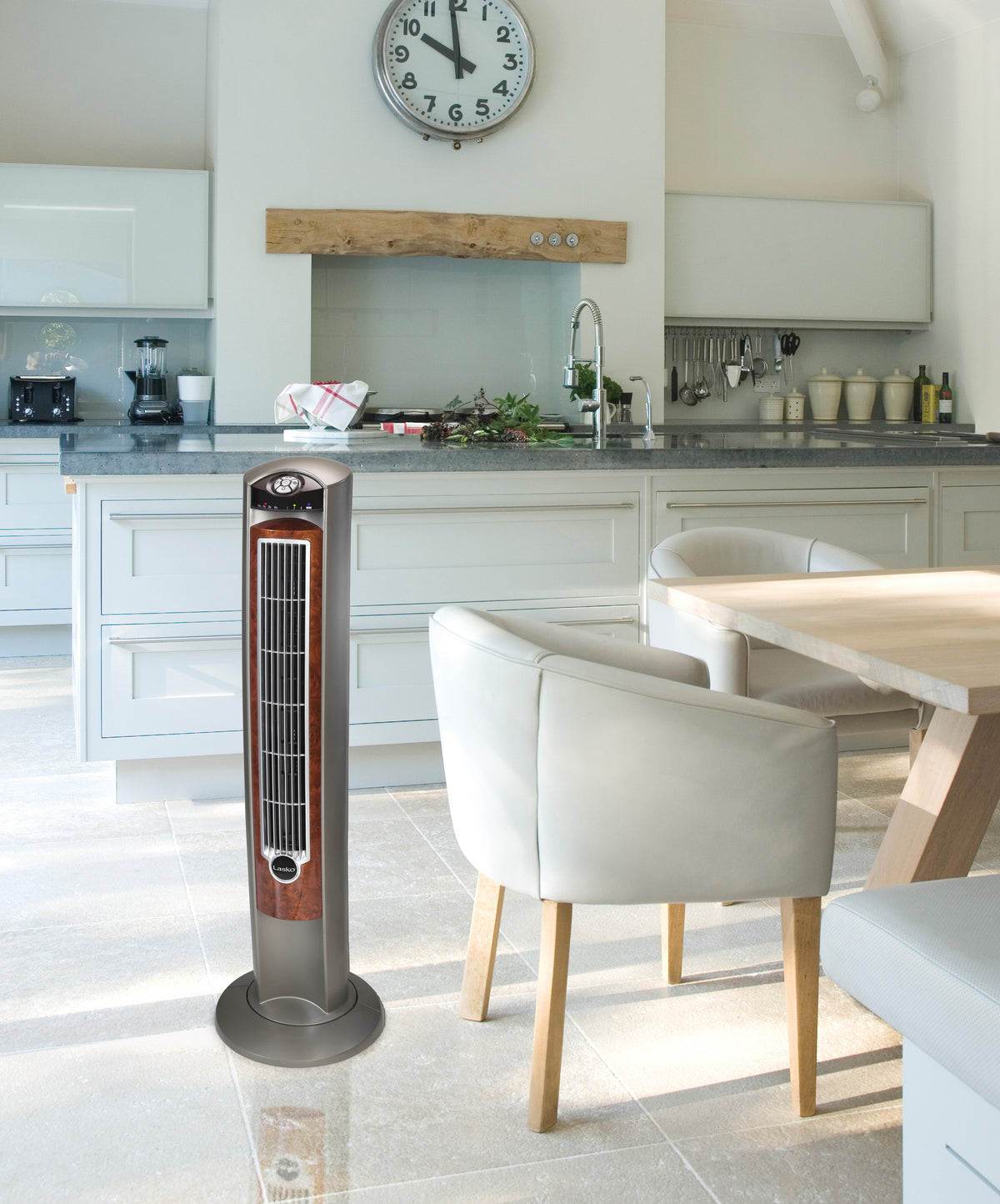 Lasko 42" Wind Curve 3-Speed Oscillating Tower Fan w/ Fresh Air Ionizer & Remote