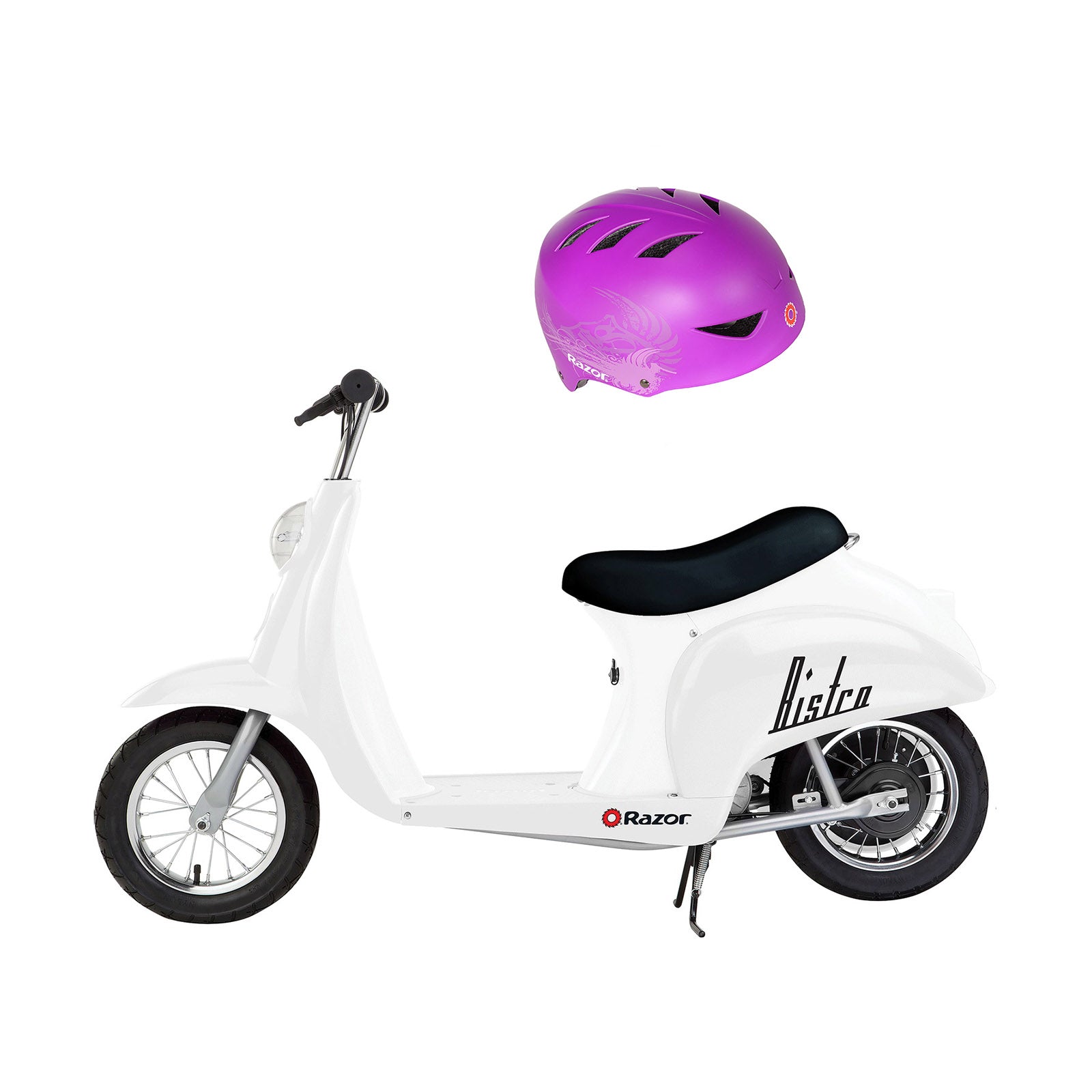 Razor Pocket Mod Miniature Euro 24V 250W Electric Kids Motor Scooter & Helmet