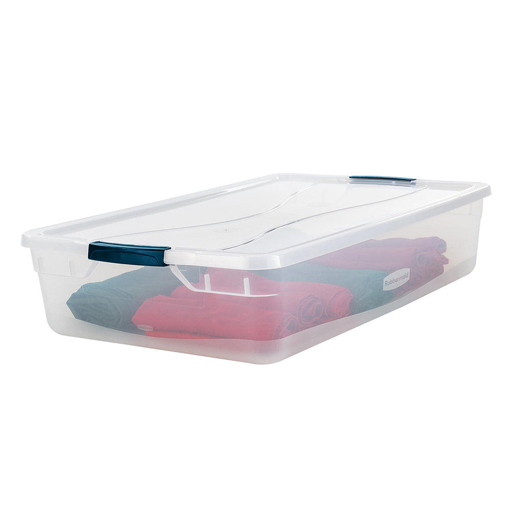 Rubbermaid Cleverstore Bundle with 4 Each 41 Qt & 95 Qt Latching Storage Bins
