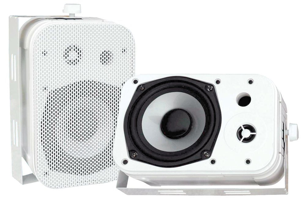Pyle 5.25" 2-Way White Waterproof Home Speakers, Pair - VMInnovations