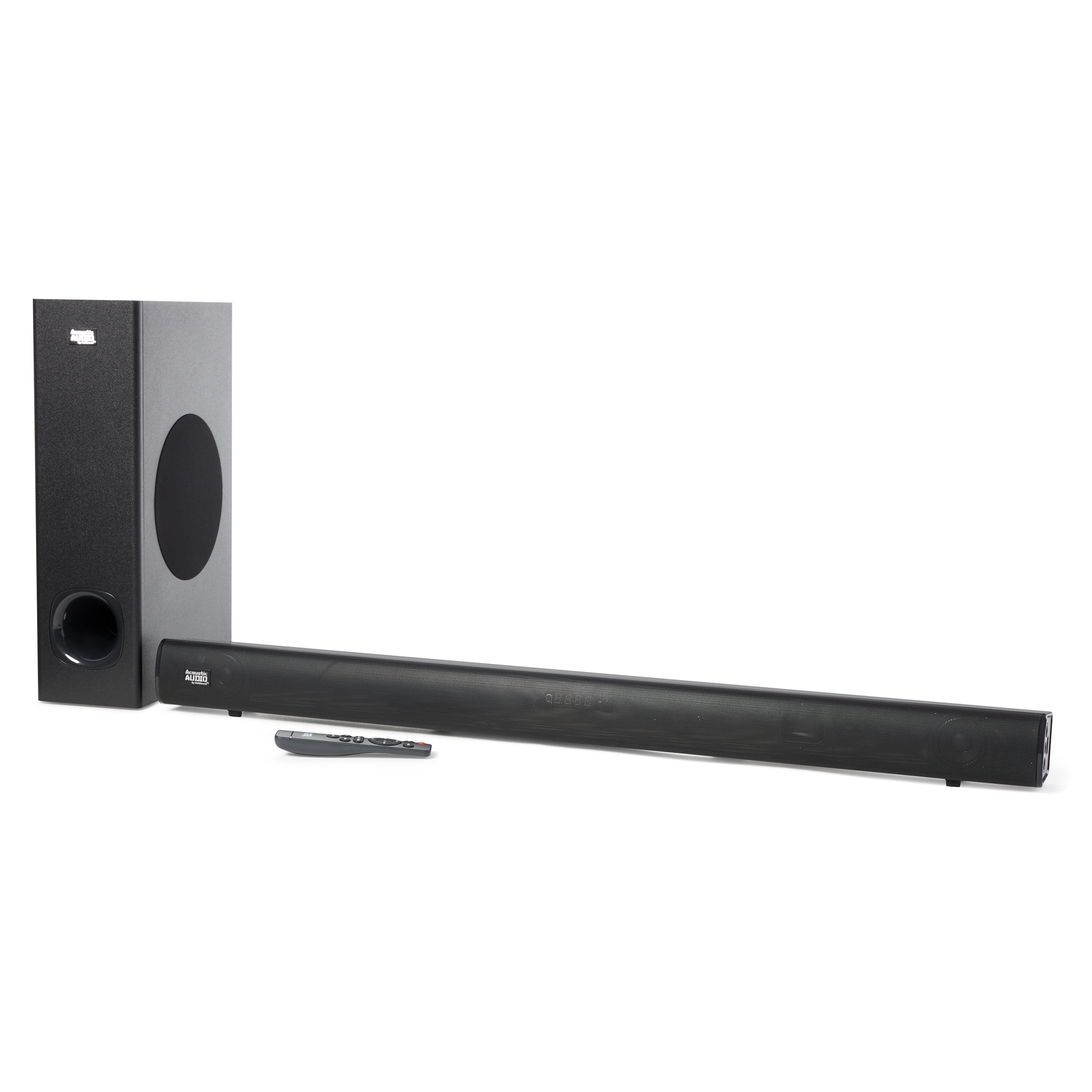 Acoustic Audio by Goldwood 2.1 Channel Sound Bar with Wired Subwoofer, Black - VMInnovations