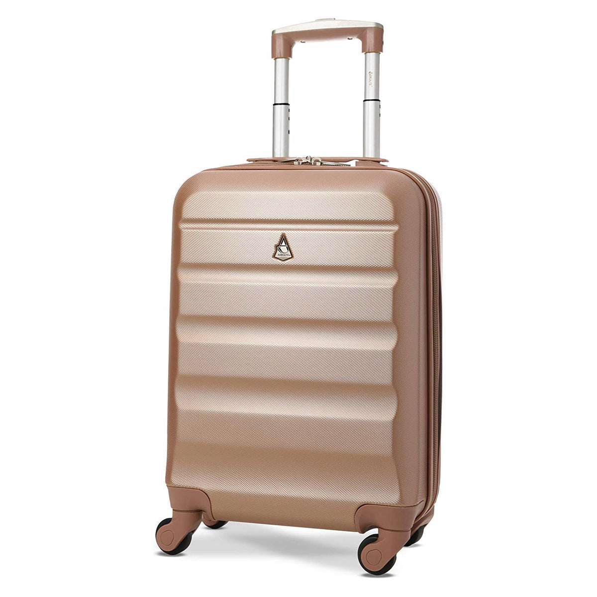 Aerolite Hardshell Carryon Suitcases Pack, Charcoal & Rose Gold (Open Box)