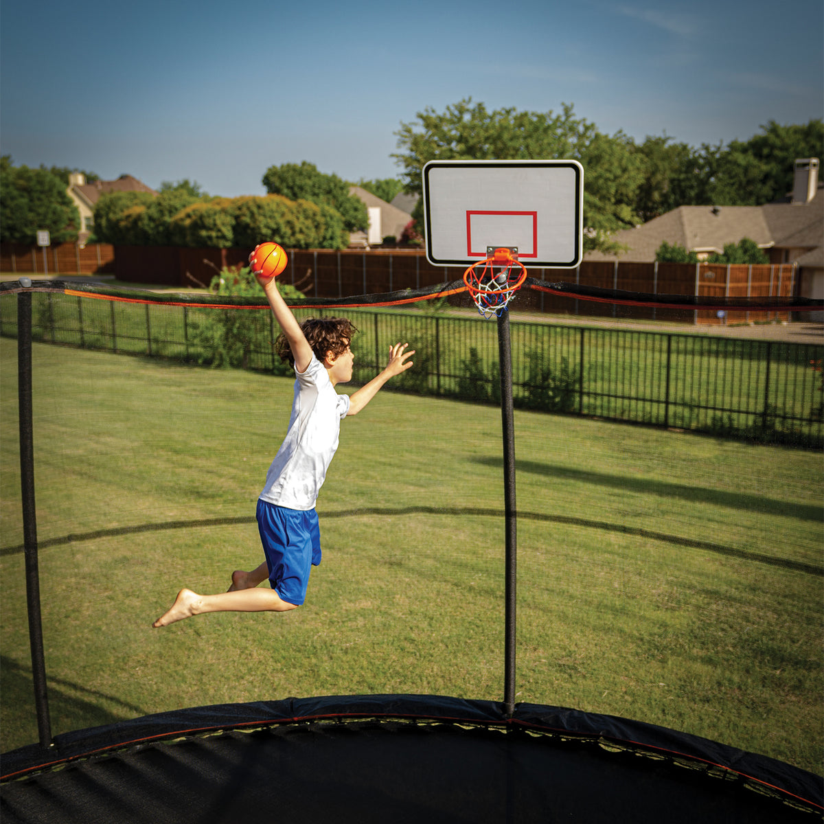 JumpKing Universal Adjustable Trampoline Basketball Hoop w/ Ball (Open Box)