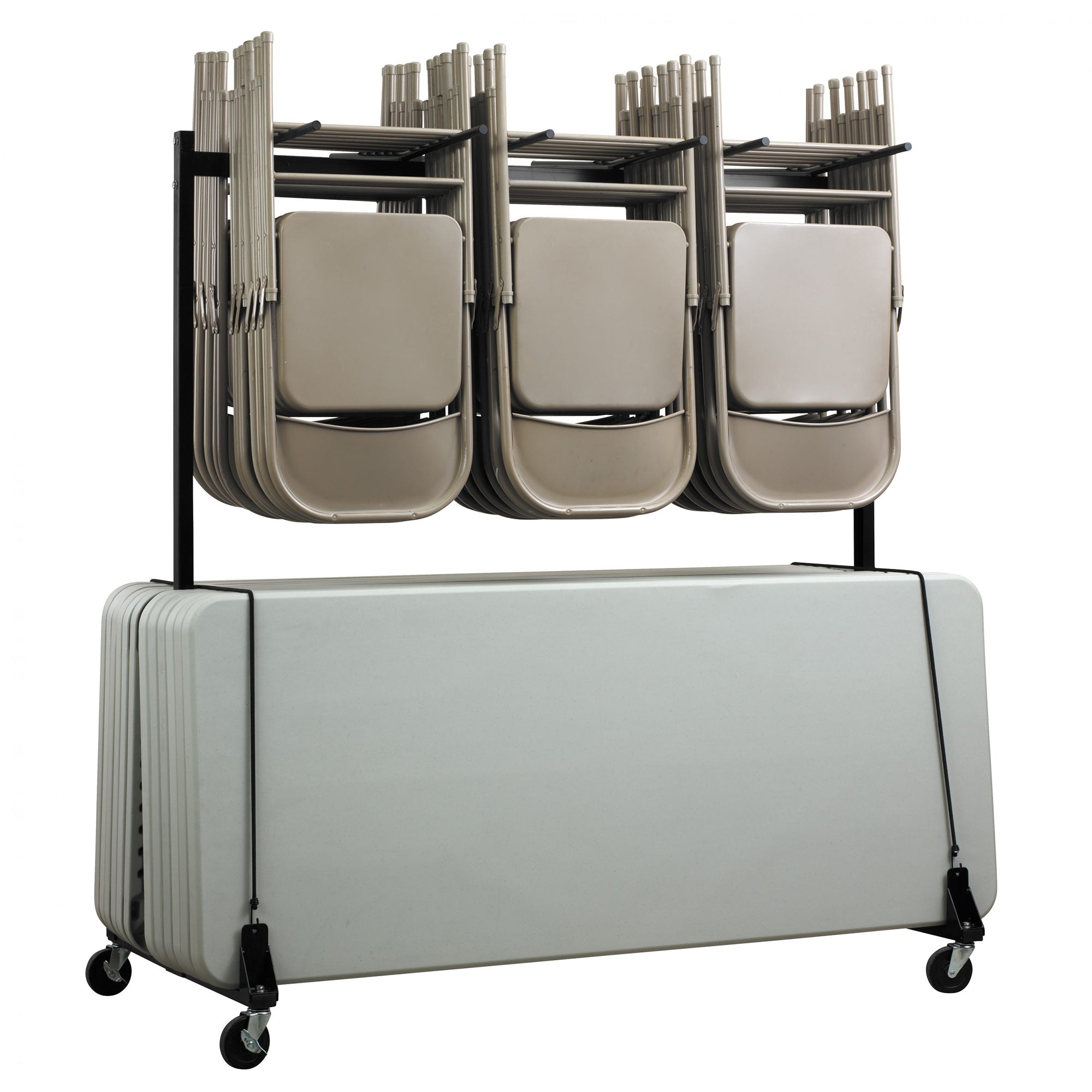 AdirOffice Party Table Chair Rolling Dolly Portable Combo Caddy Cart (For Parts)