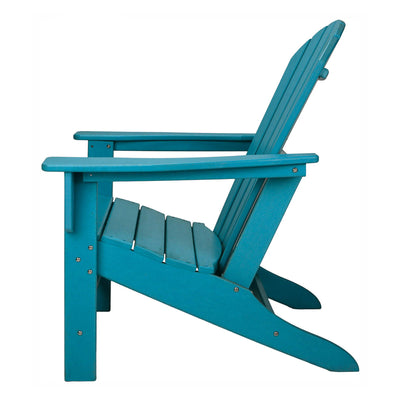 Leisure Classics UV Protected Indoor Outdoor Adirondack Patio Chair, Turquoise