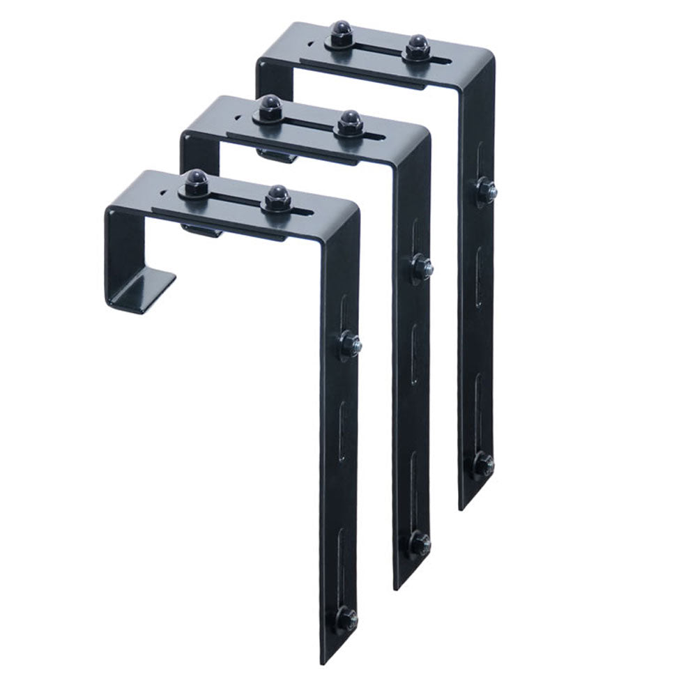 Mayne Deck Rail Porch 3 Piece Bracket for Window Box Planter, Black (Open Box)
