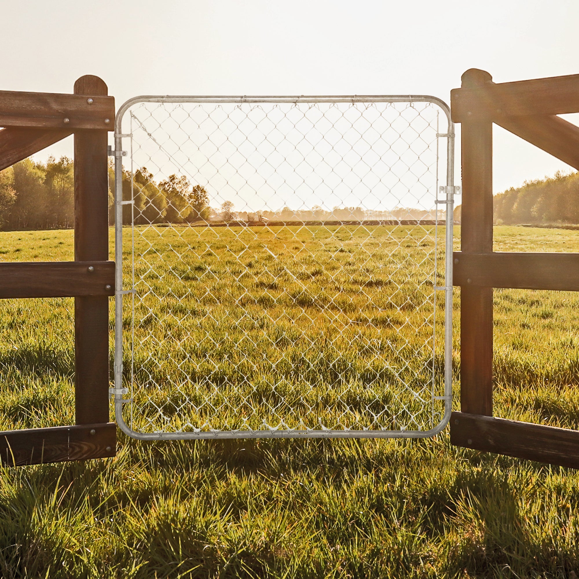 Lifetime Fence Fit Right Adjustable Walk Gate Kit, Round Corner Frame (Used) - VMInnovations