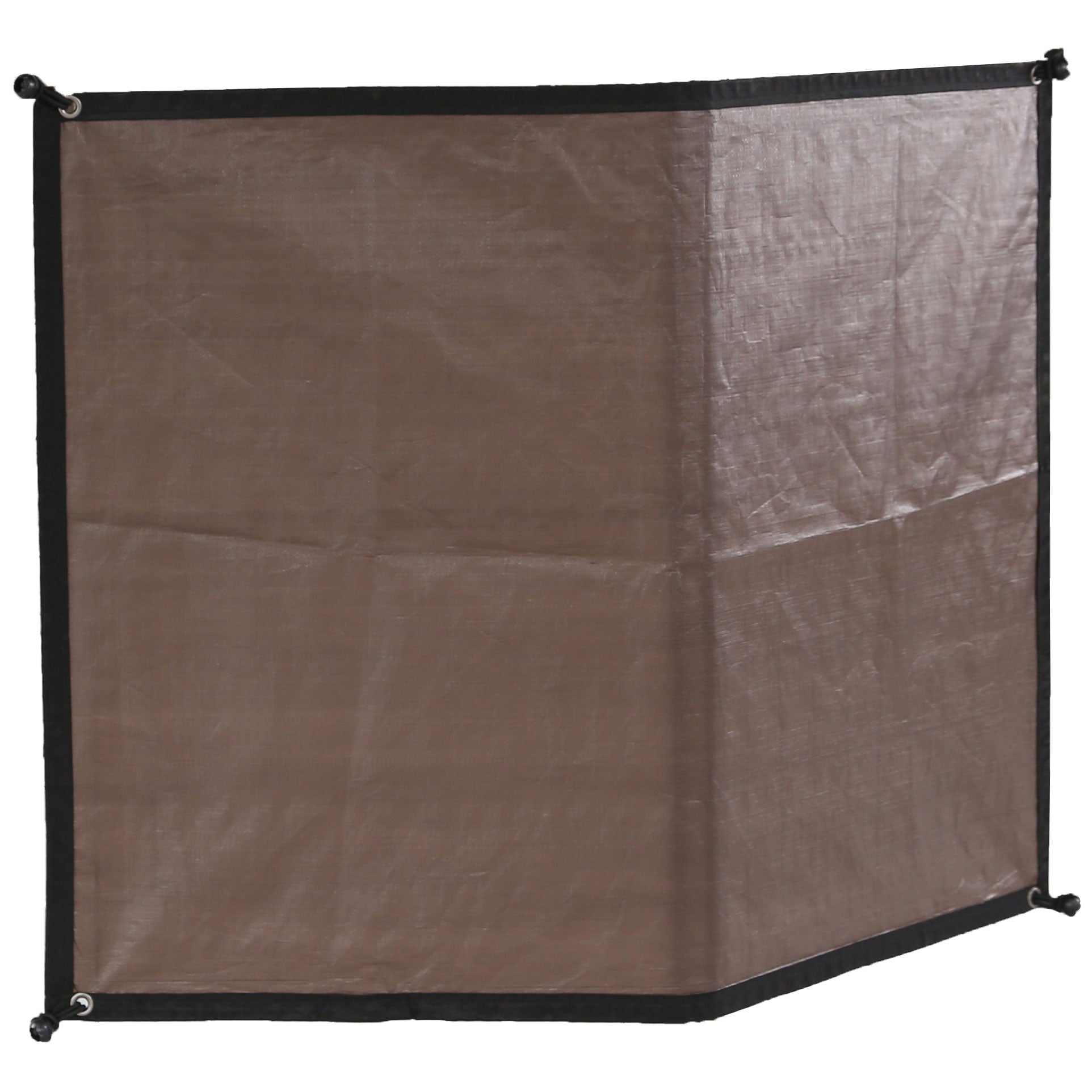 Advantek Pet 8 Foot Dog Gazebo Reversible Wall Sun Shade, Brown/White (Open Box)