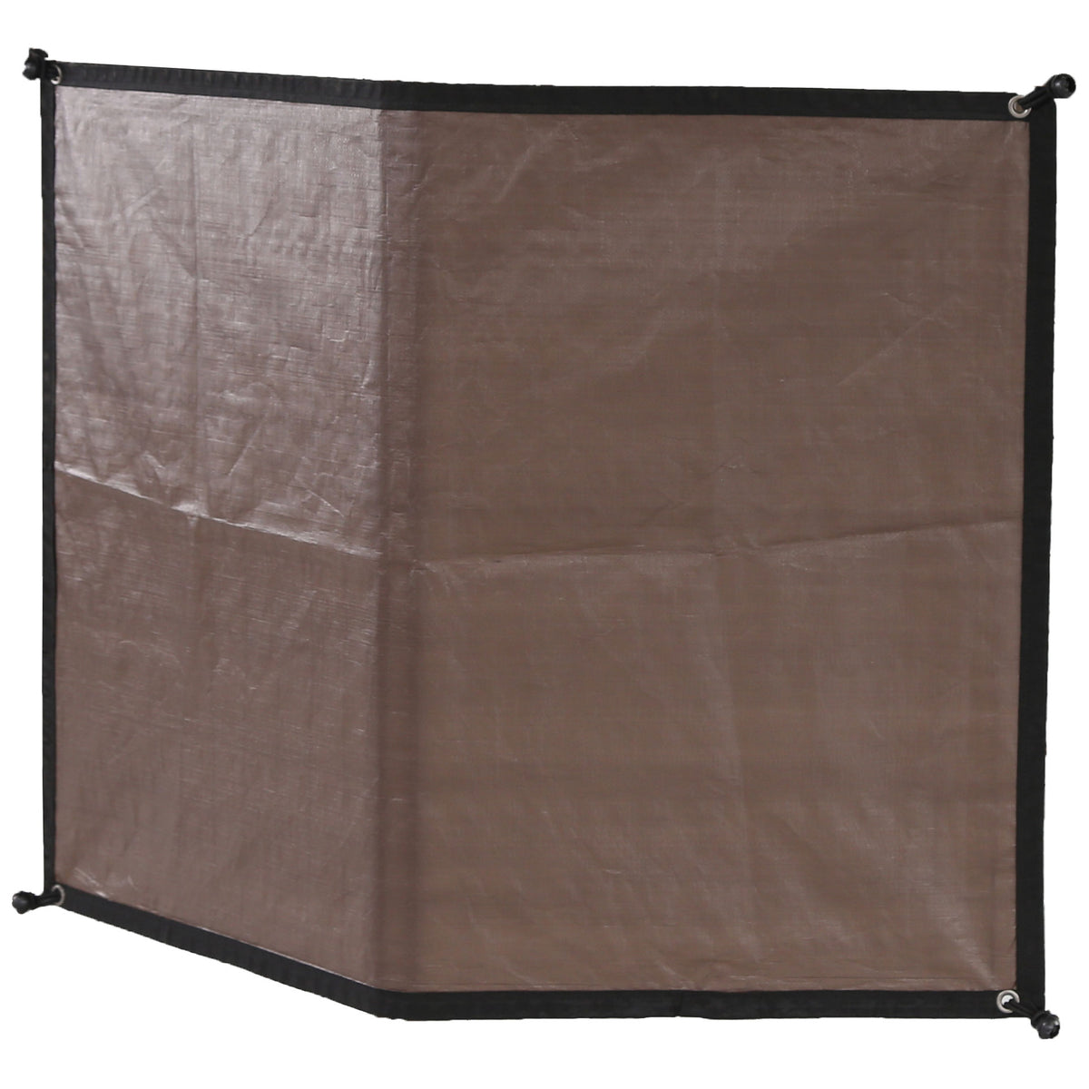 Advantek Pet 8 Foot Dog Gazebo Reversible Wall Sun Shade, Brown/White (Open Box)