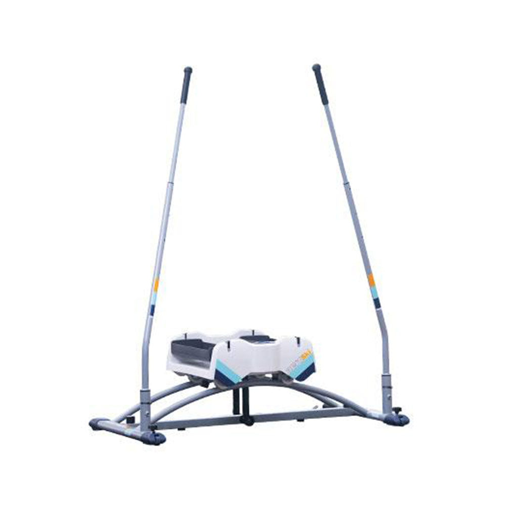 Aeroski 2.0 Ski Fitness Workout Machine with Recoil Spring Resistance, Gray