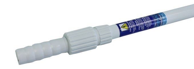2) Hydro Tools 8365 8' to 16' Ft 2 Piece Adjustable Telescopic Pool Pole - White