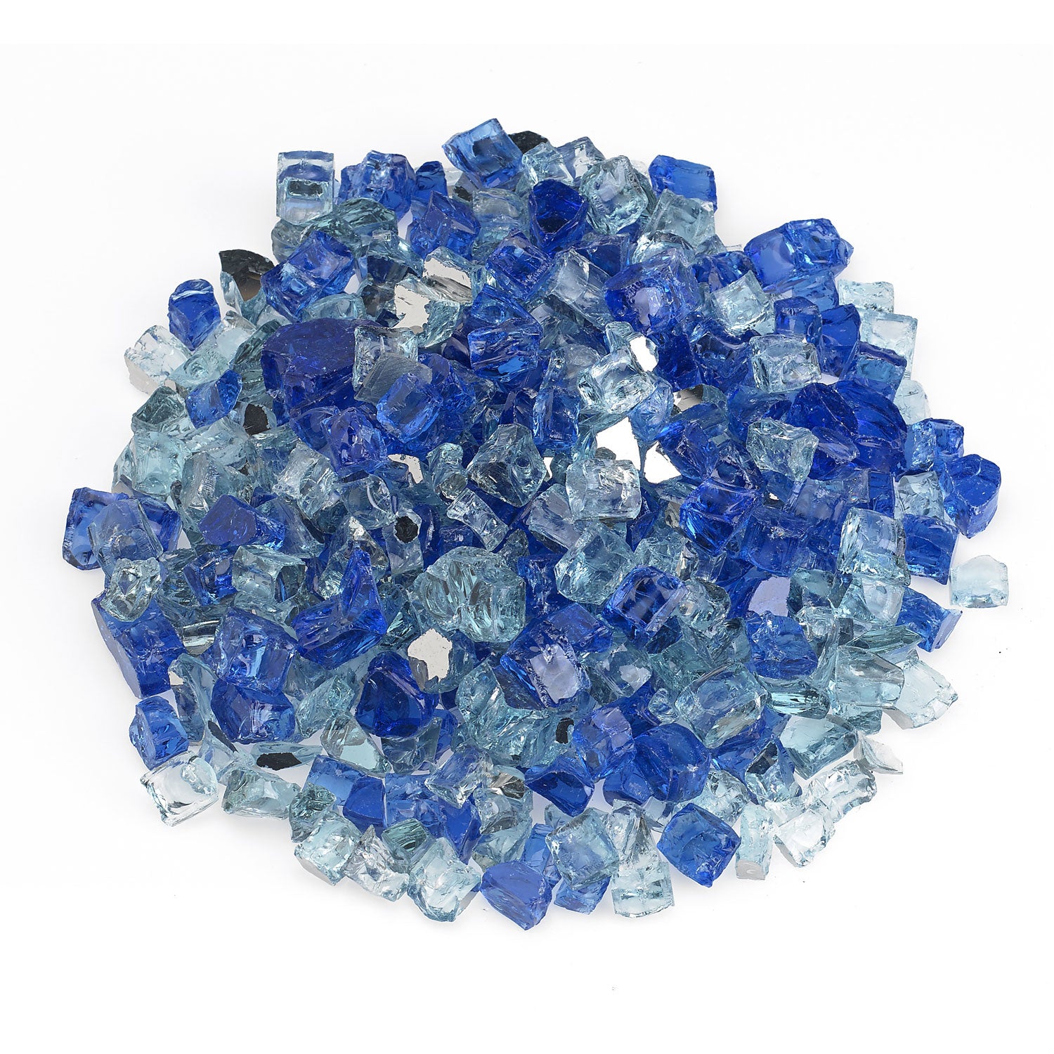 American Fireglass 10 LB Bag 1/2in Reflective Fireplace Glass, Bora (Open Box)