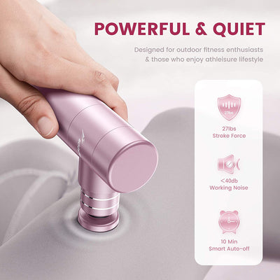addsfit Portable Mini Pocket Sized Muscle Deep Tissue Massager Massage Gun, Pink