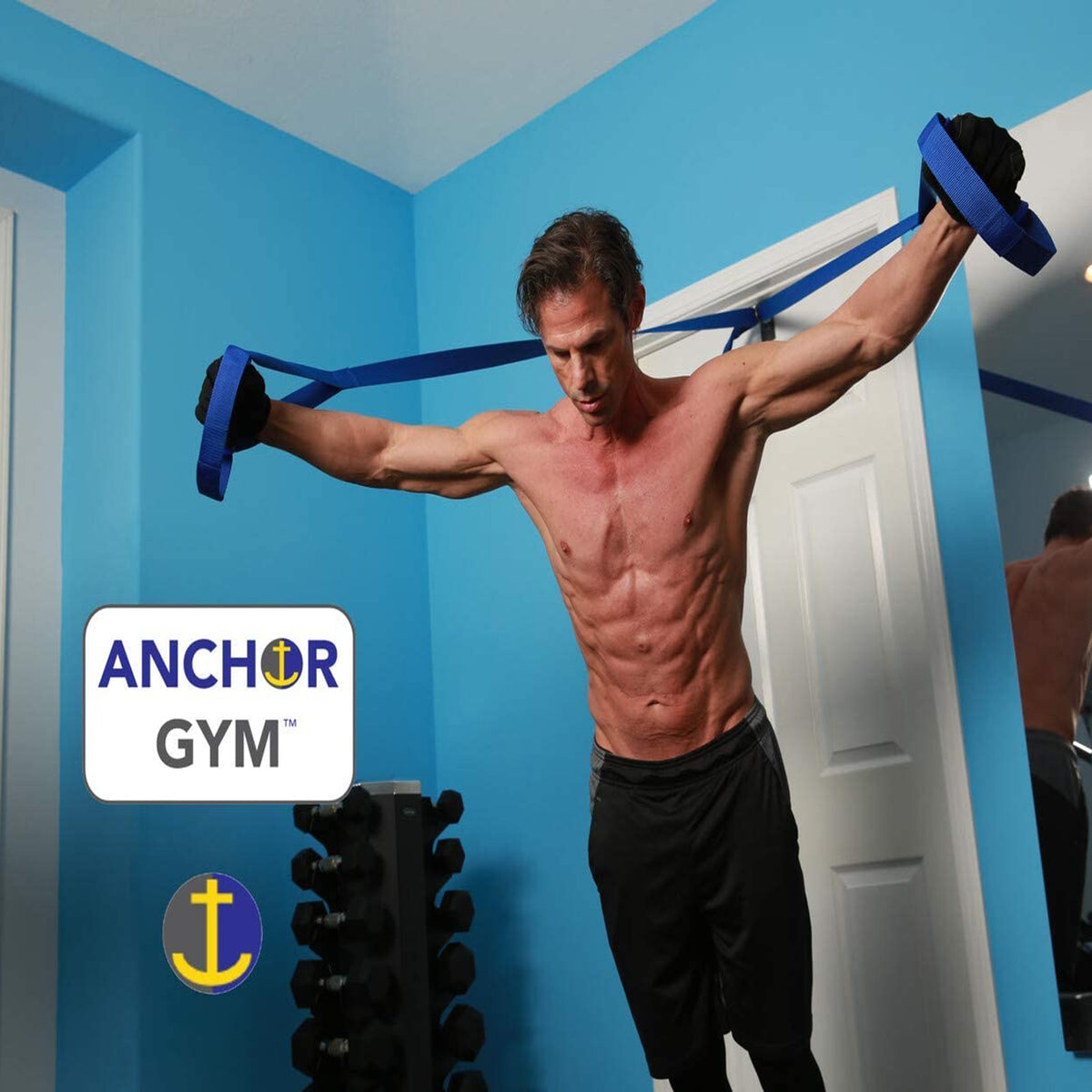 Anchor Gym Body Weight Resistance Training Adjustable Strap, Blue (Open Box)