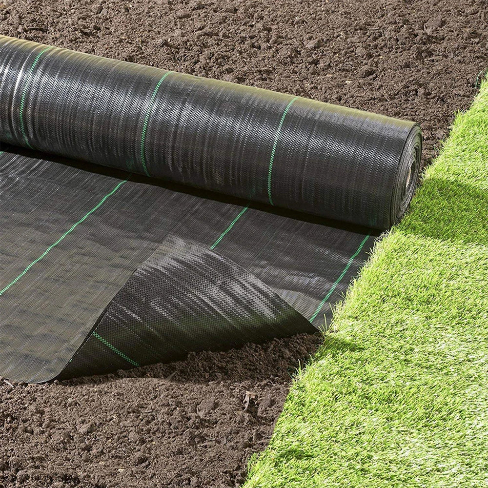 Agfabric 3.2 Oz Woven Weed Barrier Garden Landscape Fabric, 5 x 100 Foot, Black