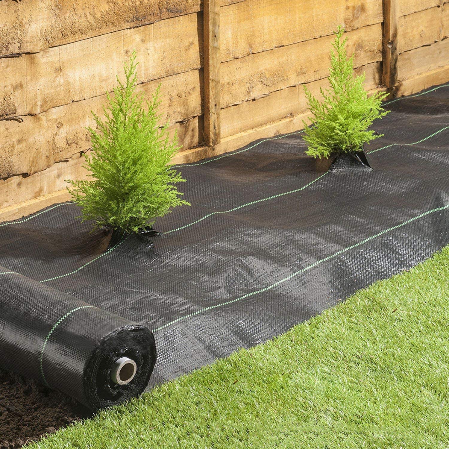 Agfabric 3.2oz Woven Weed Barrier Garden Landscape Fabric, 5 x 100 Foot (4 Pack)