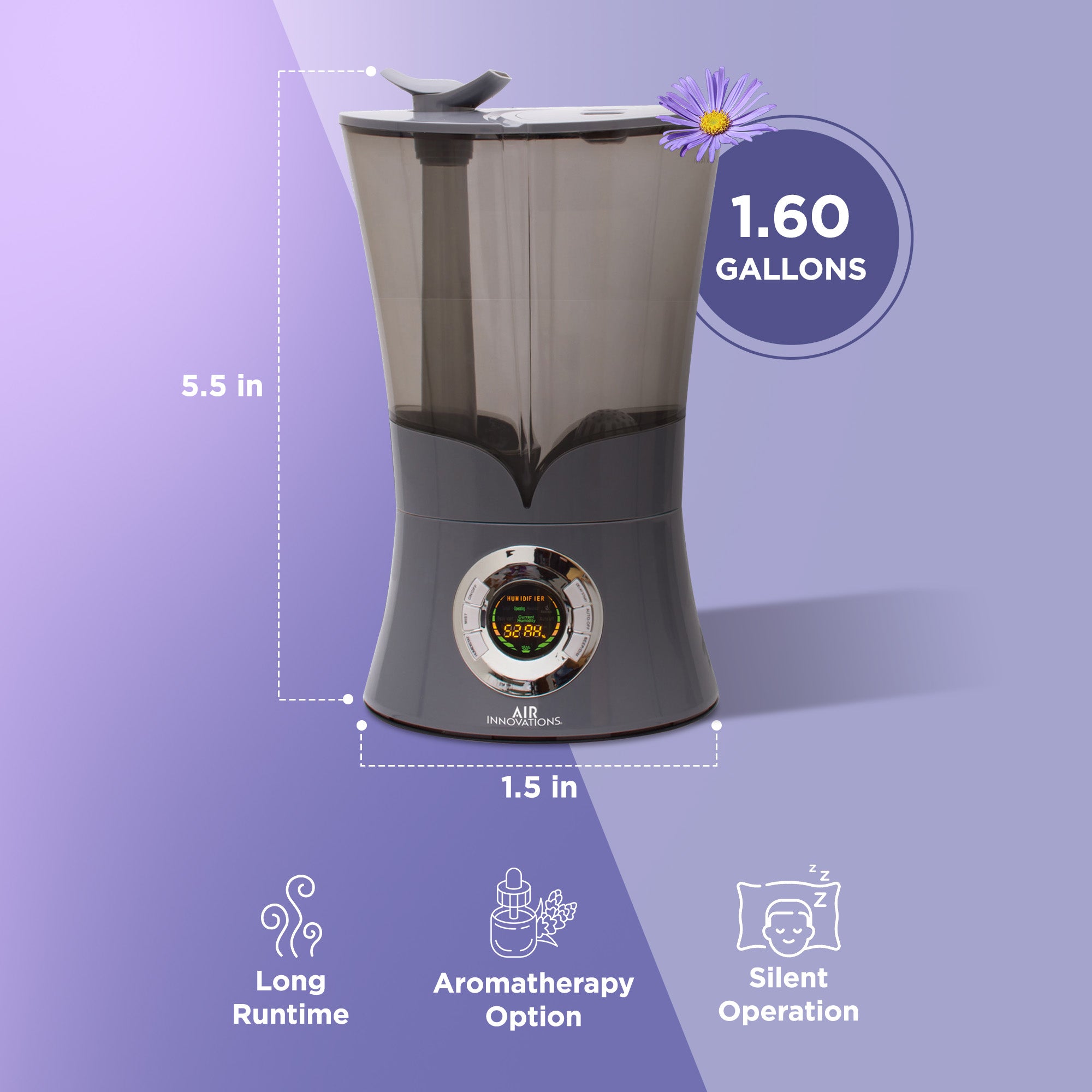 Air Innovations Ultrasonic Cool Mist Aromatherapy Digital Humidifier (Damaged) - VMInnovations