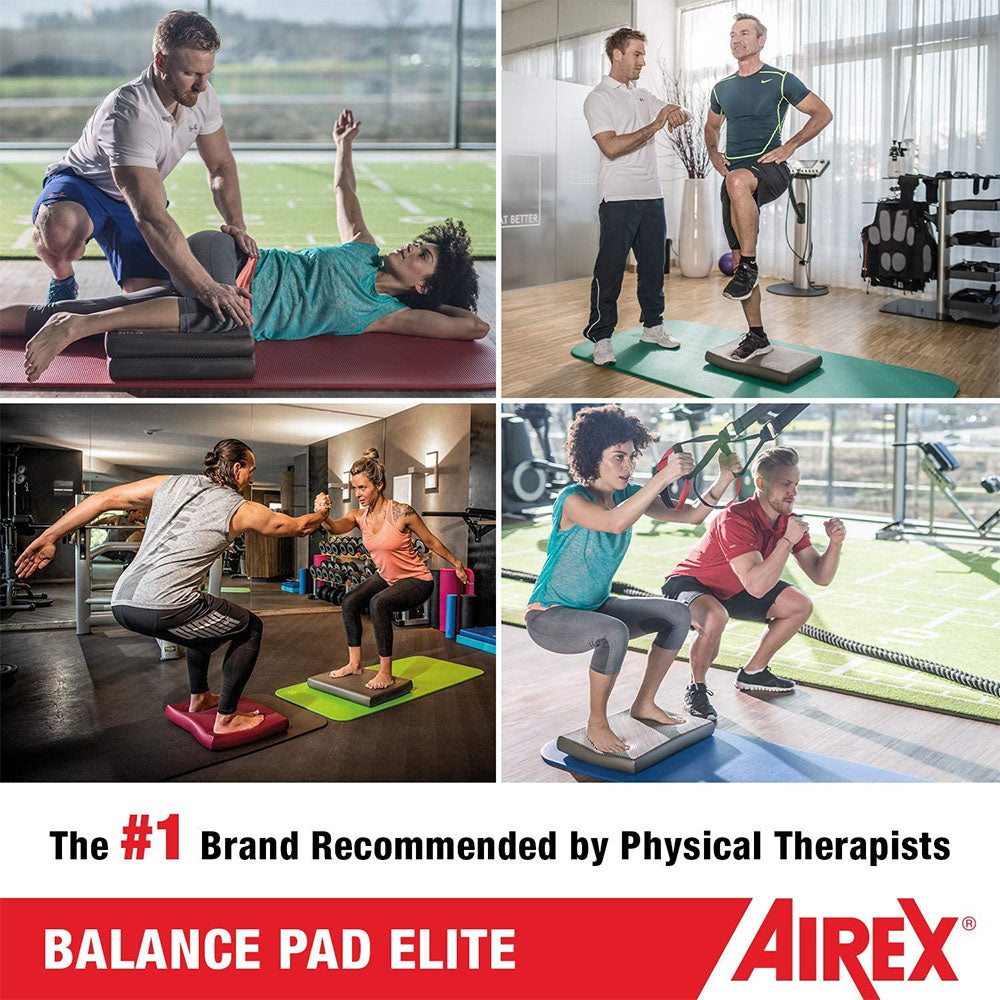 AIREX Elite Gym Physical Therapy Workout Yoga Exercise Foam Balance Pad, Gray
