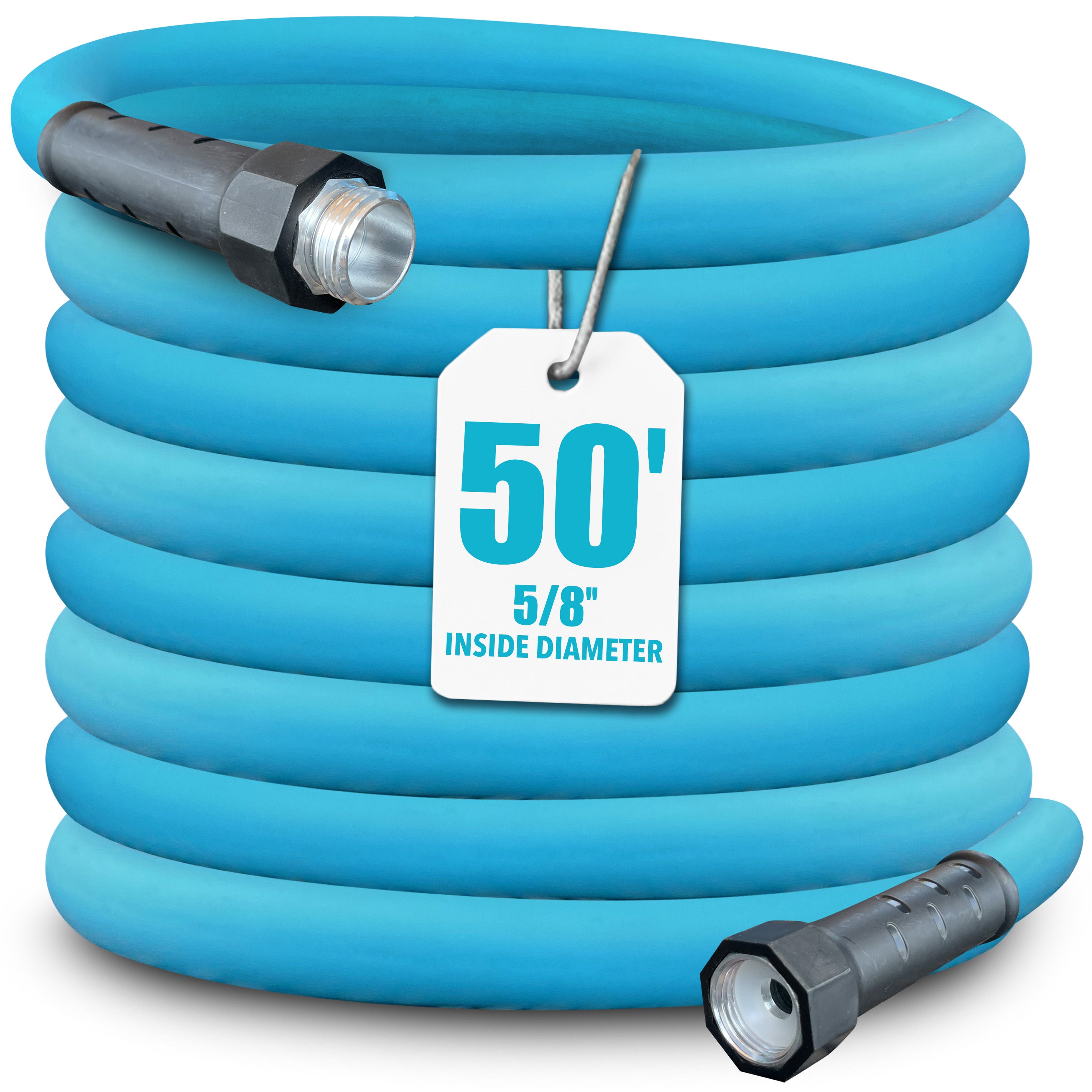 Aqua Joe 50' Professional Grade Garden Hose with Dual Swivel Grips, AJPGH50-PRO - VMInnovations