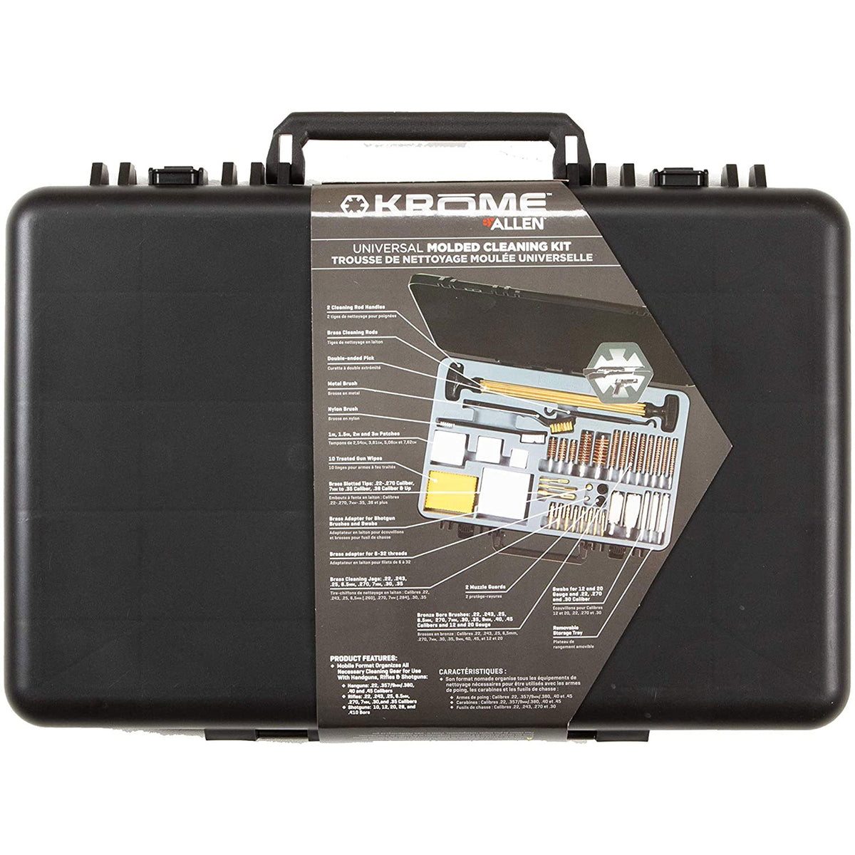 Allen Company 70977 Krome Large Universal Handgun Rifle Shotgun Gun Cleaning Kit