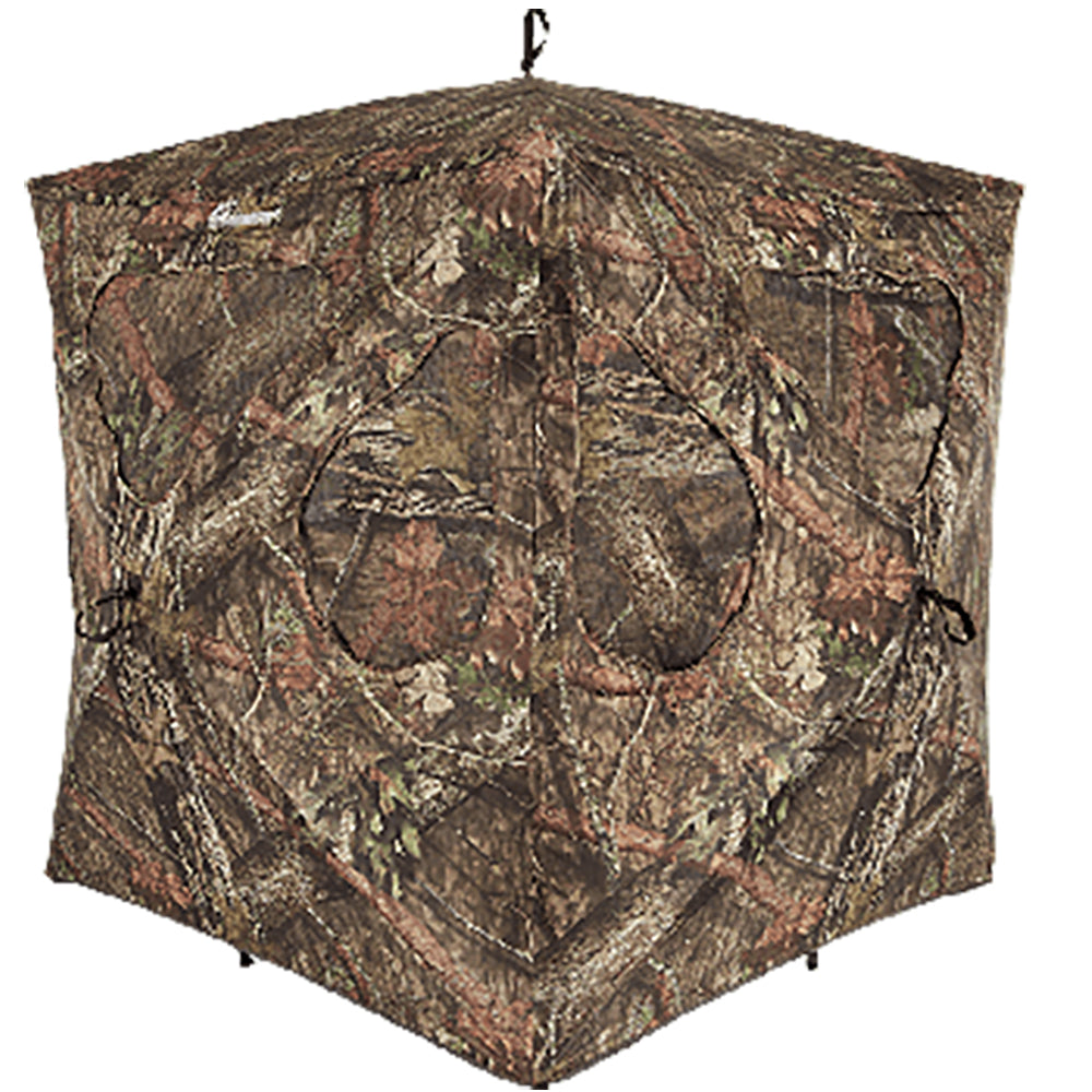 Ameristep Silent Brickhouse 3 Person Ground Hunting Blind, Mossy Oak Break Up