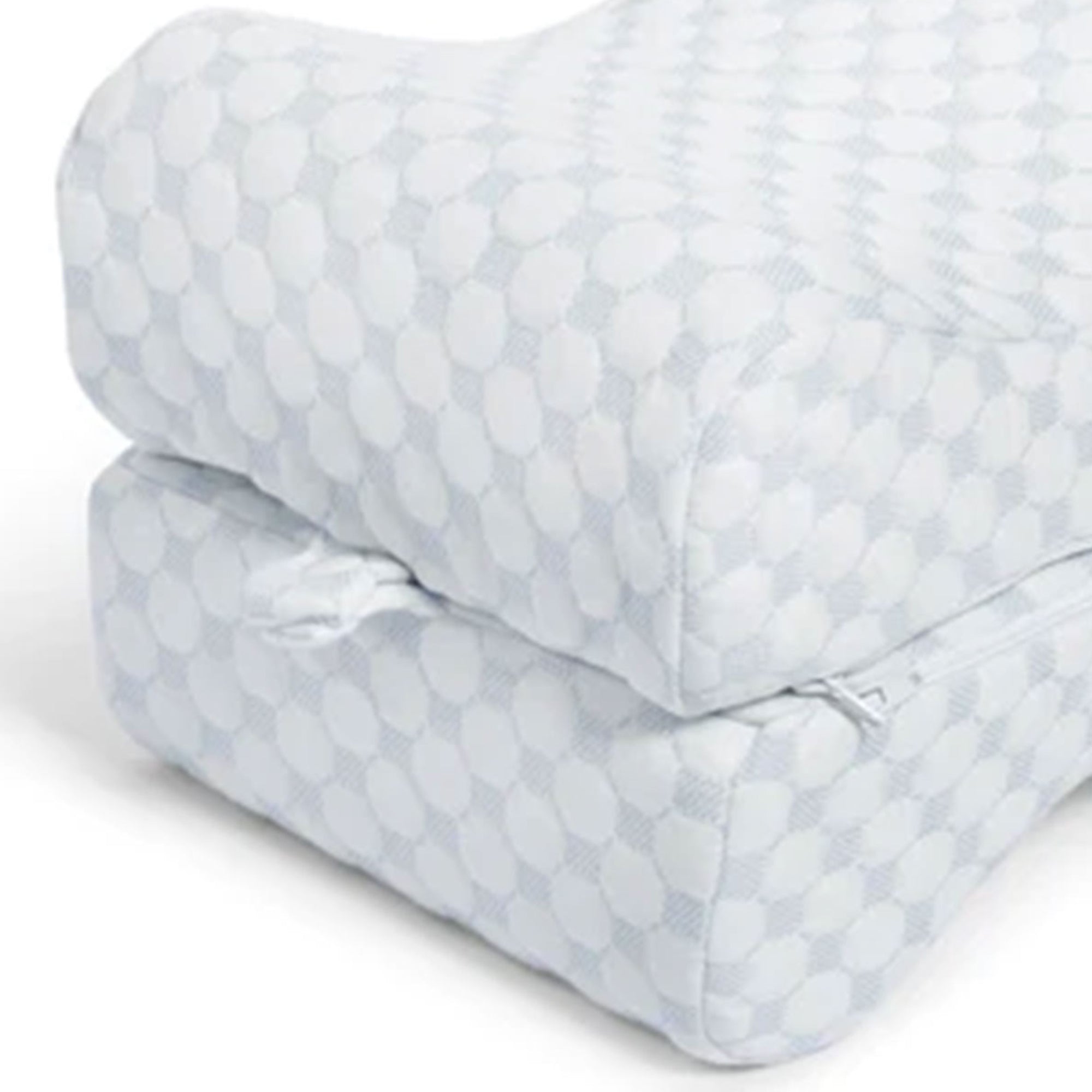 Sleepgram High Density Foam Knee Pillow w/Outer Cooling Cover, Gray