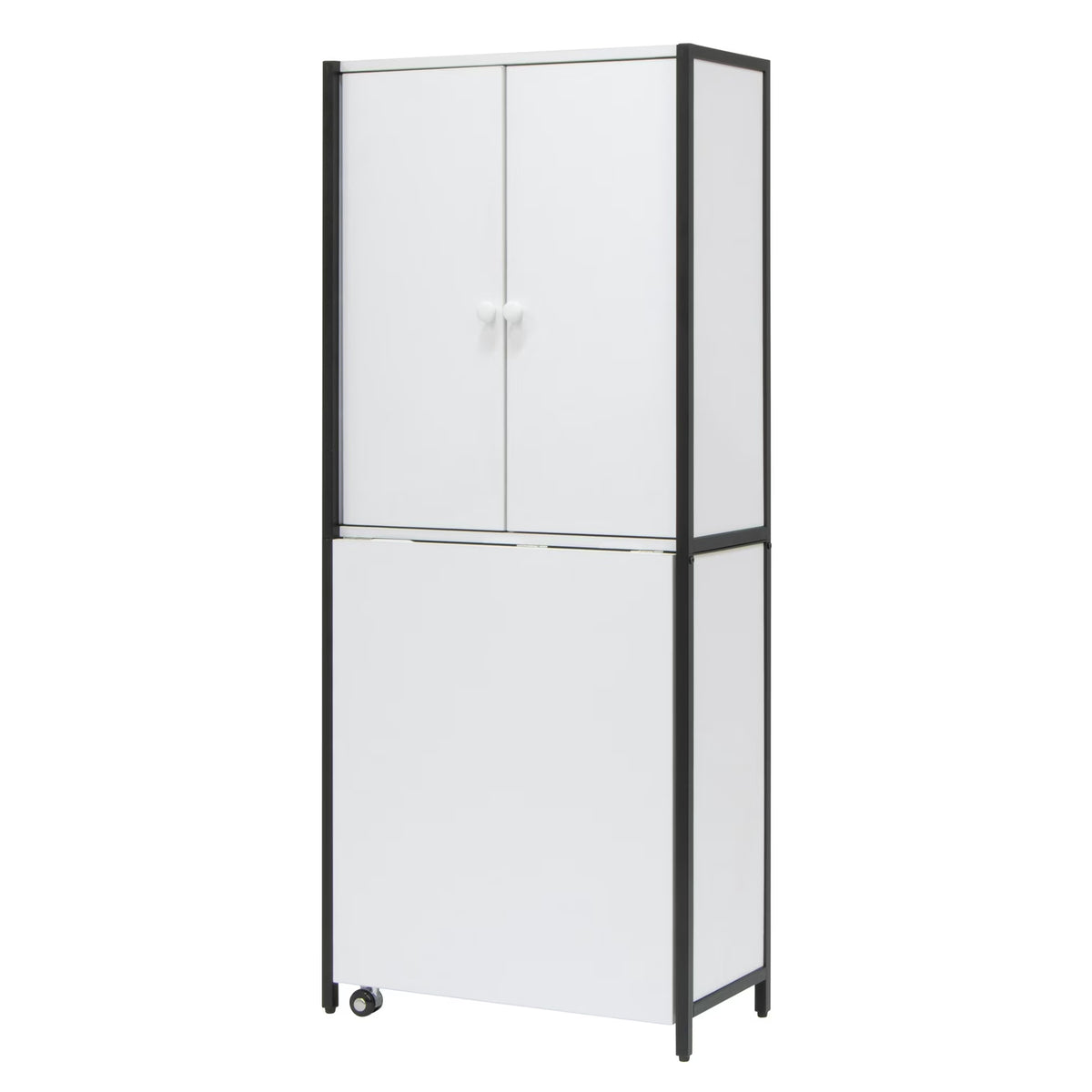 Sew Ready Folding Craft Armoire Cabinet, Multipurpose Workstation with Table