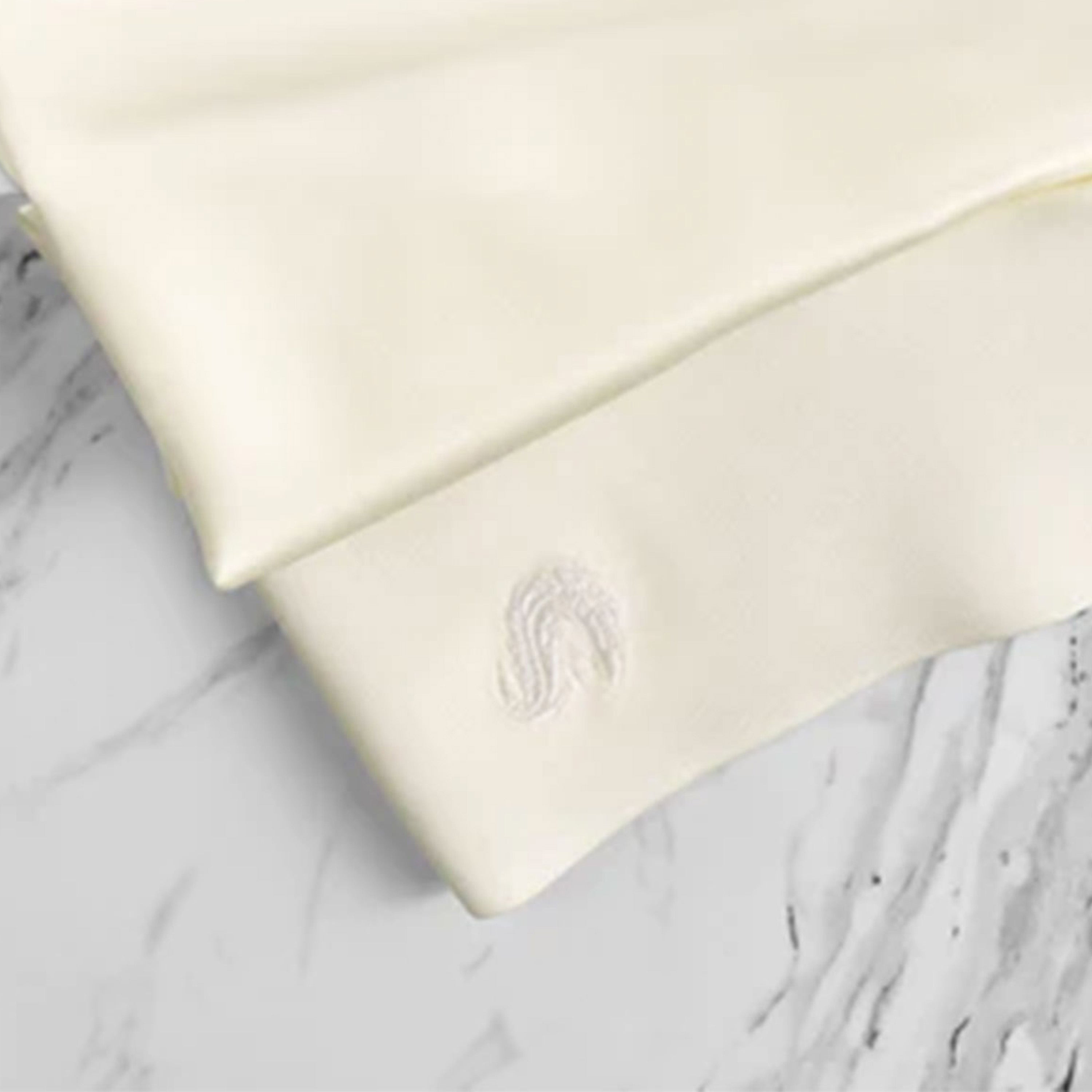 Sleepgram King Size Breathable Cooling Grade Silk Pillowcase, White (Used)