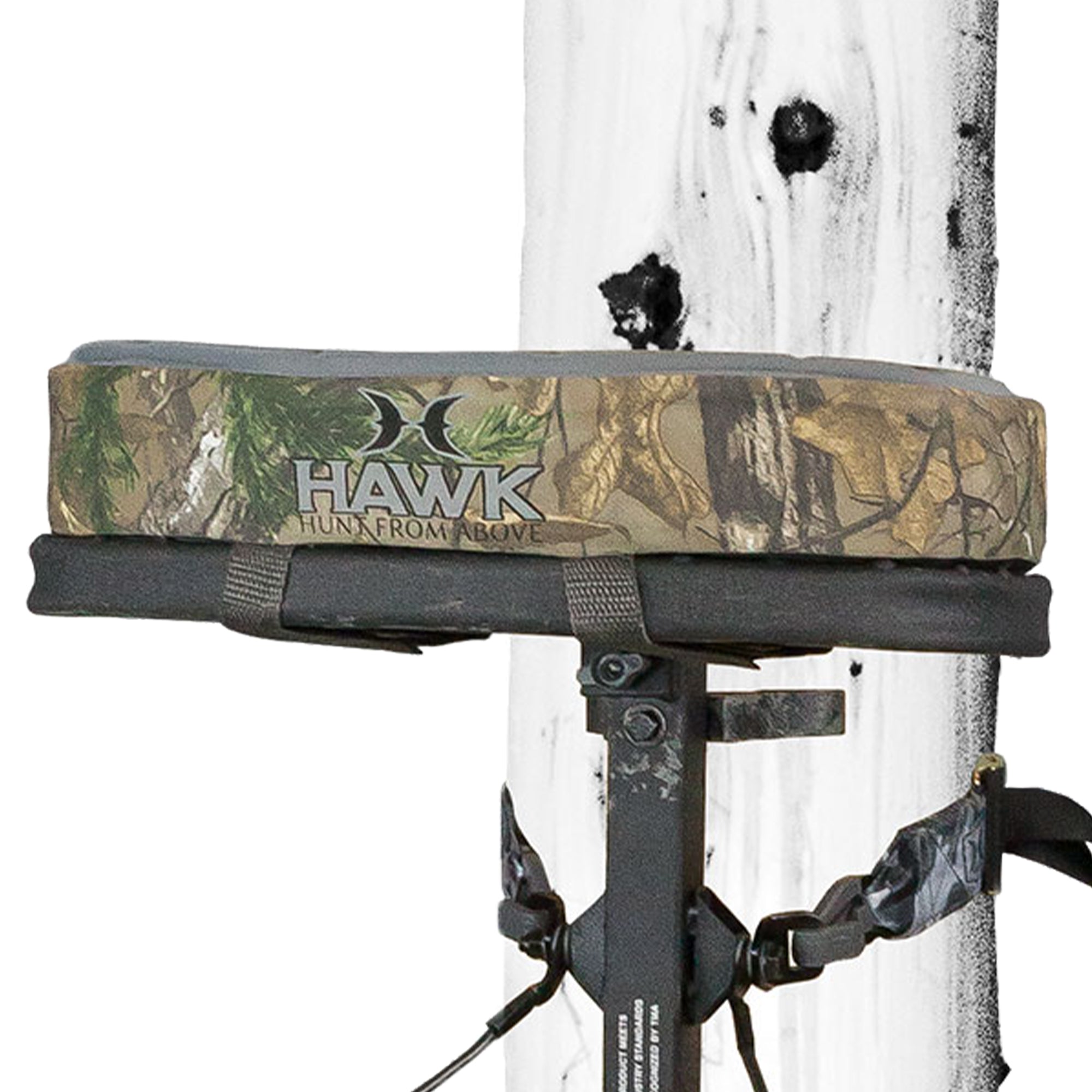 Hawk Mega Combat Hang On Tree Stand, Deer Stand w/ XL Saddle Platform (Open Box) - VMInnovations