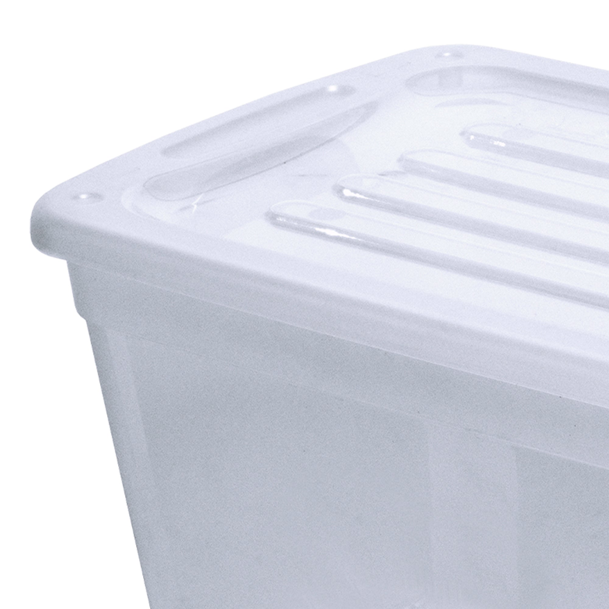 Gracious Living 10 gal Stackable Storage Container Bin w/Lid, Clear (10 Pack) - VMInnovations