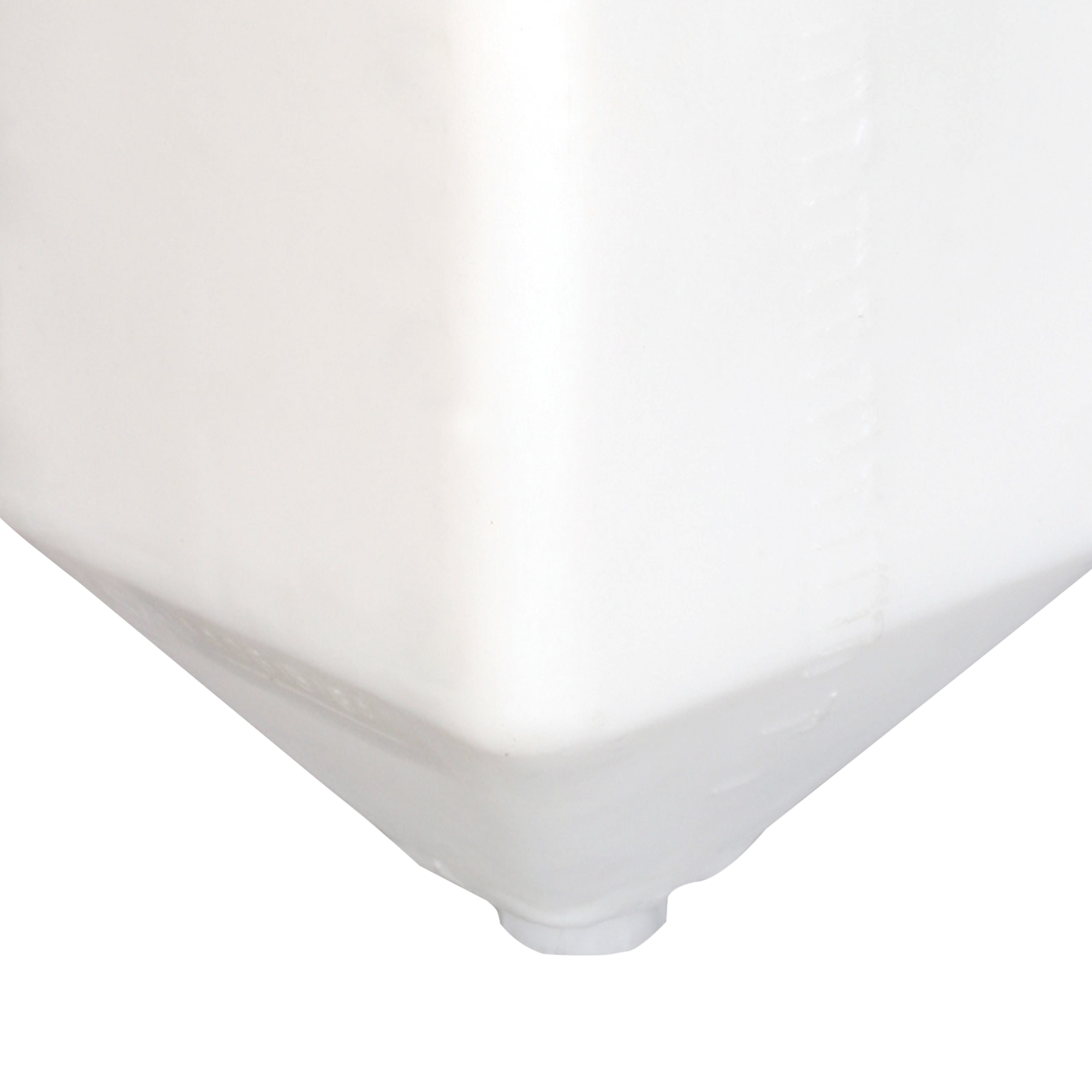 Norwesco 10 Gallon Square Total Drain Tank for Patio, Lawn, and Garden, White