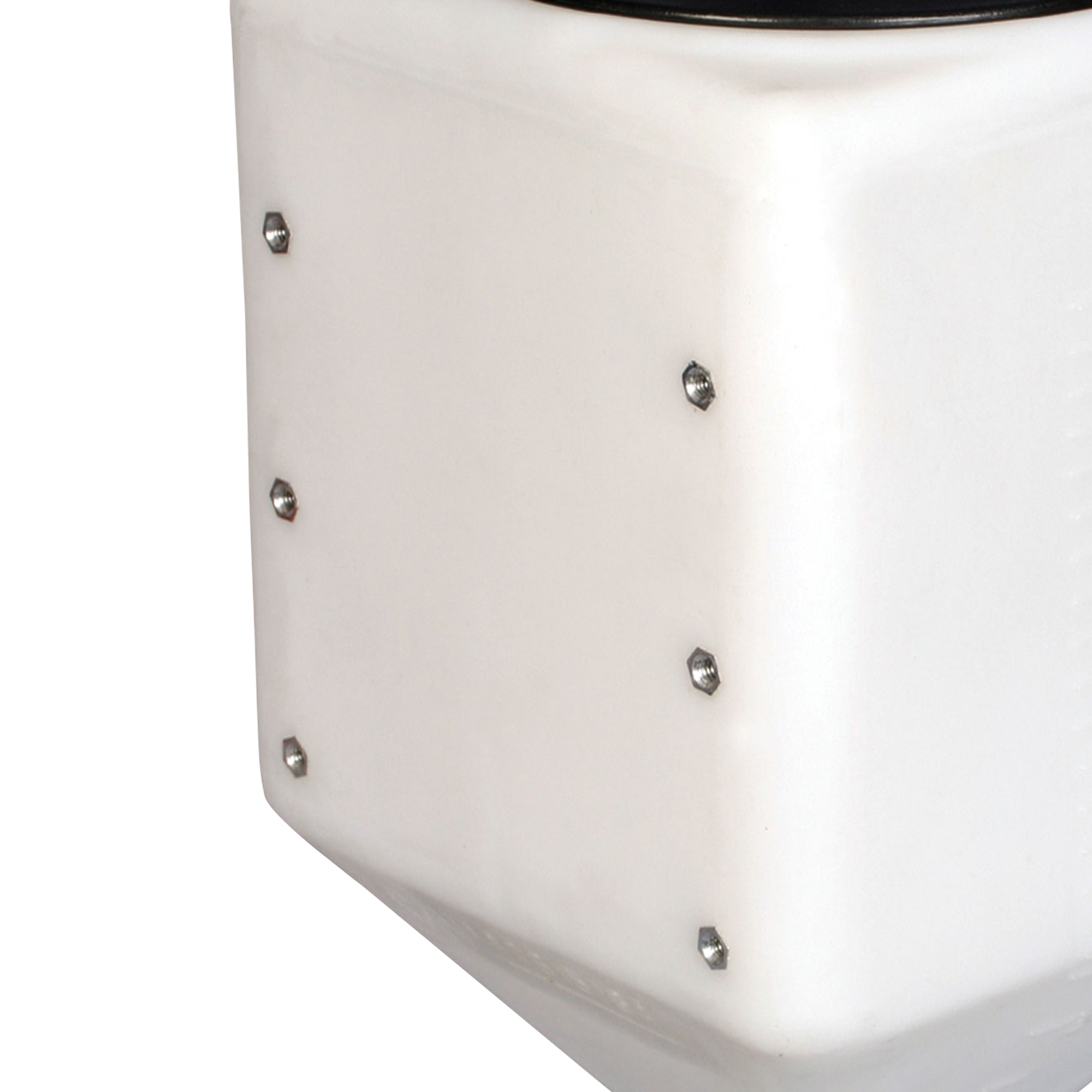 Norwesco 10 Gallon Square Total Drain Tank for Patio, Lawn, and Garden, White