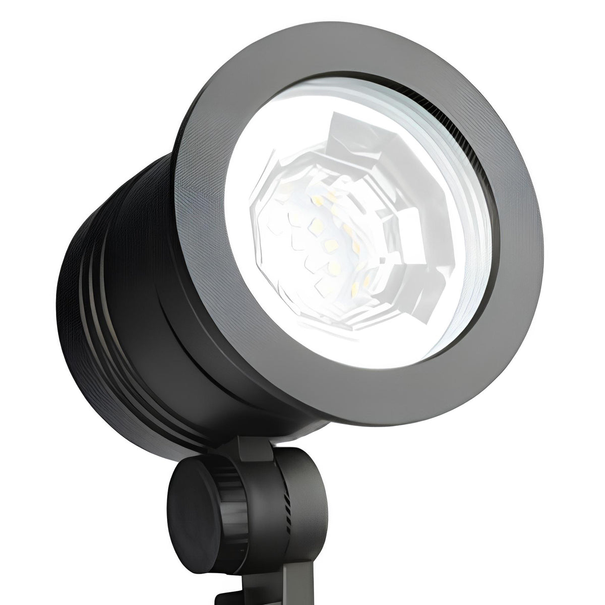 Fusion Wired Low-Voltage LED Spotlight Metal Outdoor Light w/ 1000 Lumens, Black