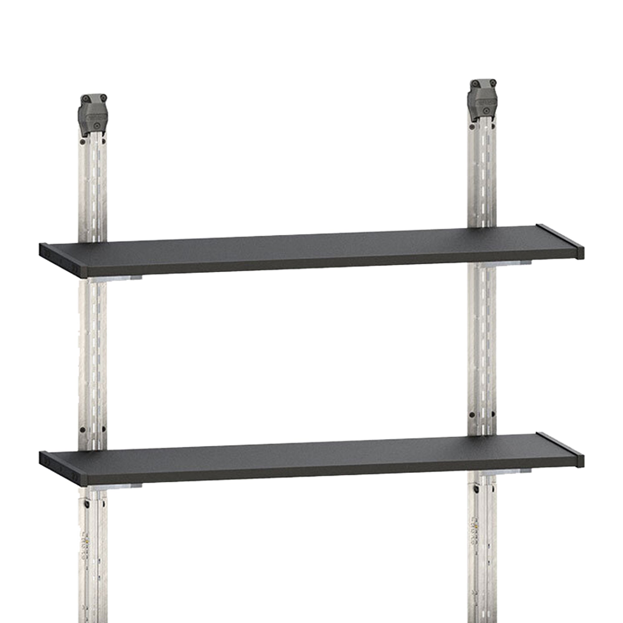 Keter 40 Inch Steel Reinforced Utility Storage Shed Shelf Kit, Black (Open Box) - VMInnovations