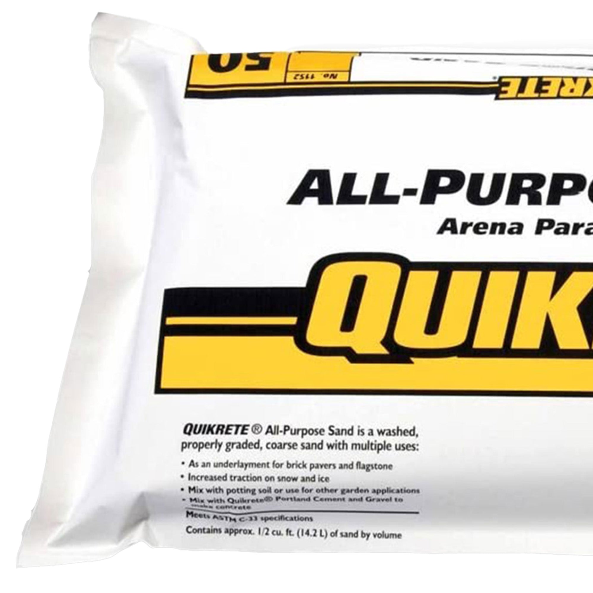 QUIKRETE All Purpose Sand for Potting Soil and Concrete Mix, Coarse, 50 Lb Bag