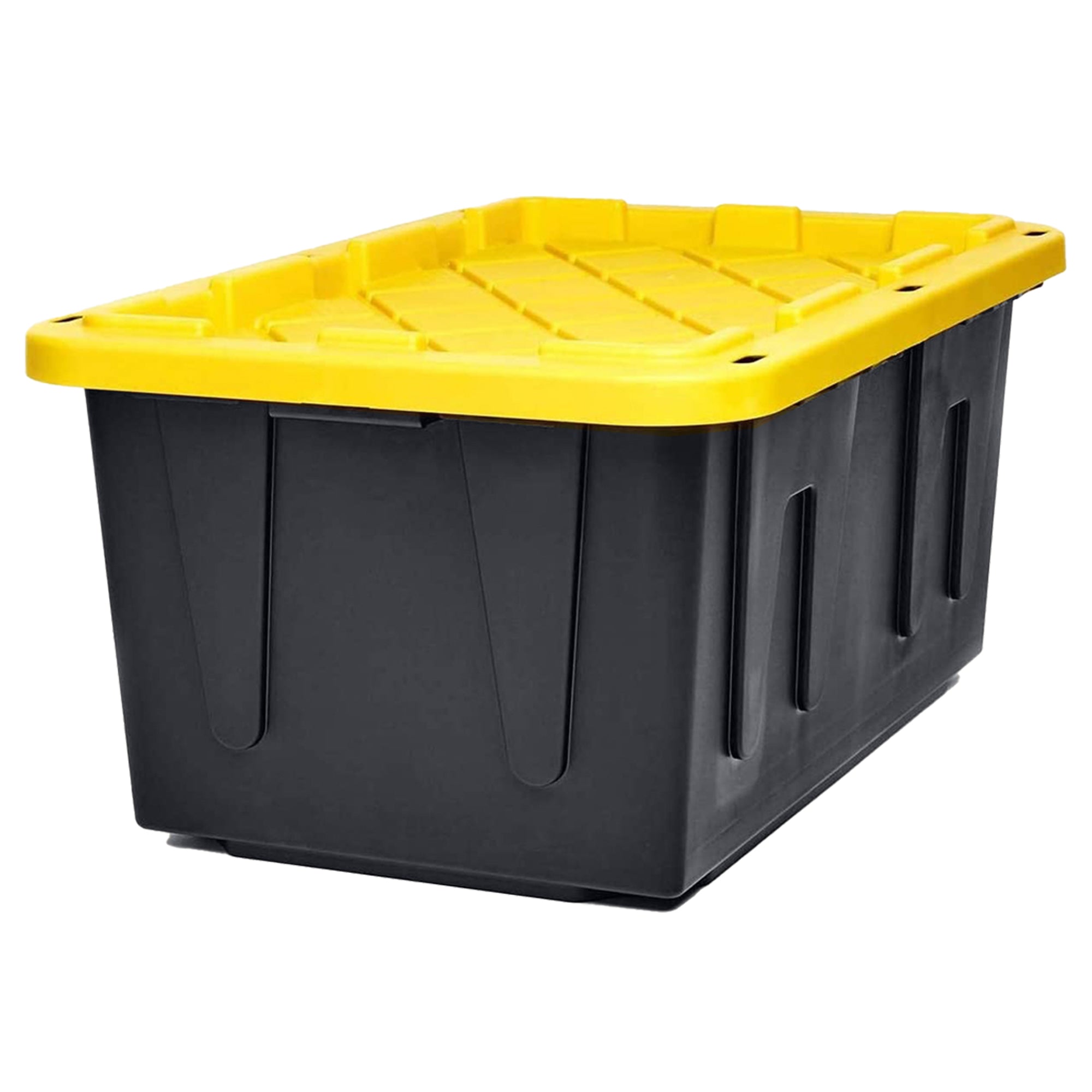 Homz Durabilt 27 Gallon Stackable Home Storage Container Lidded Tote Bin, 4 Pack - VMInnovations